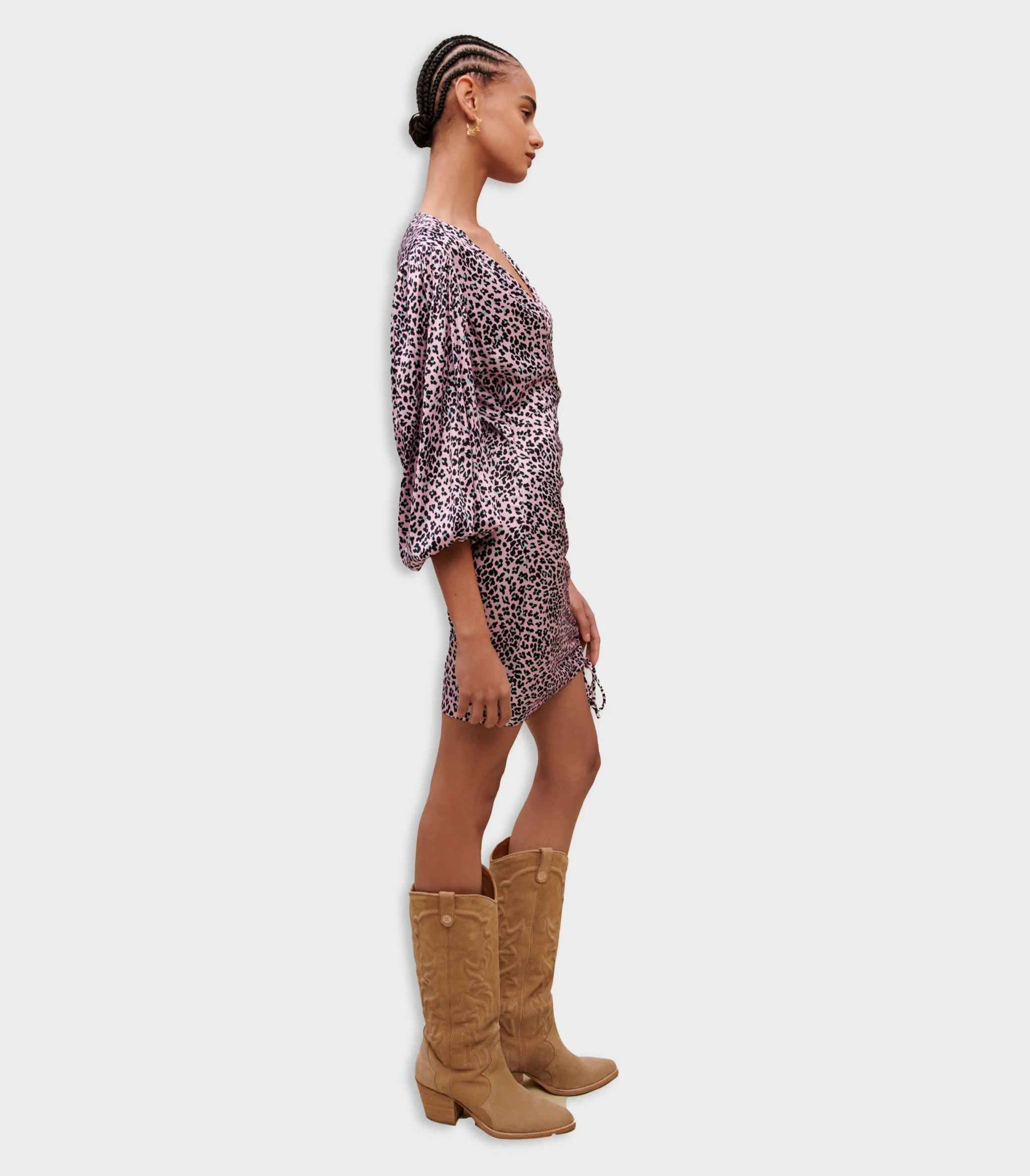 Maje - Draped Leopard-Print Dress - Image 8
