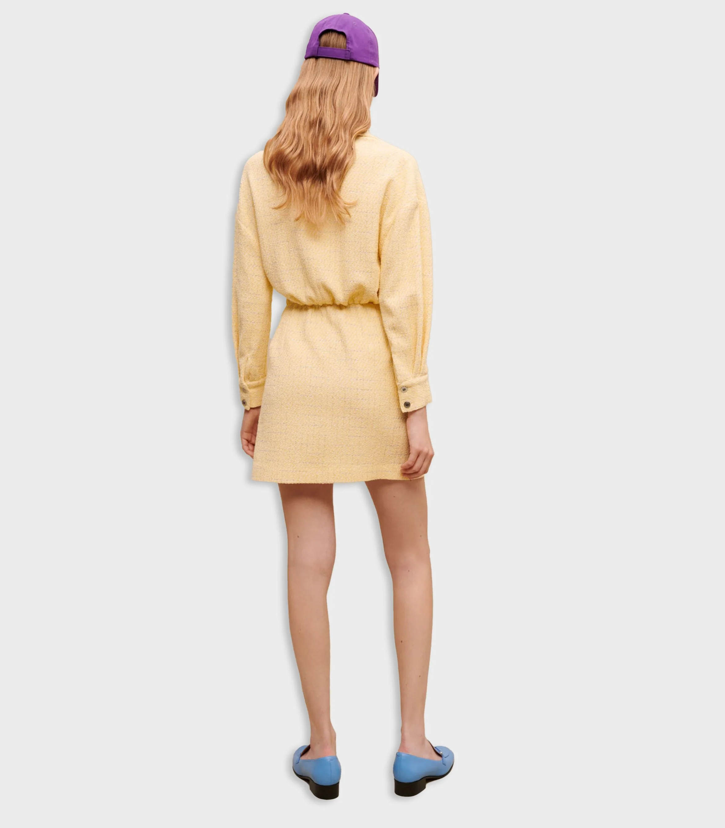 Maje - Lurex Tweed Asymmetric Dress - Image 3