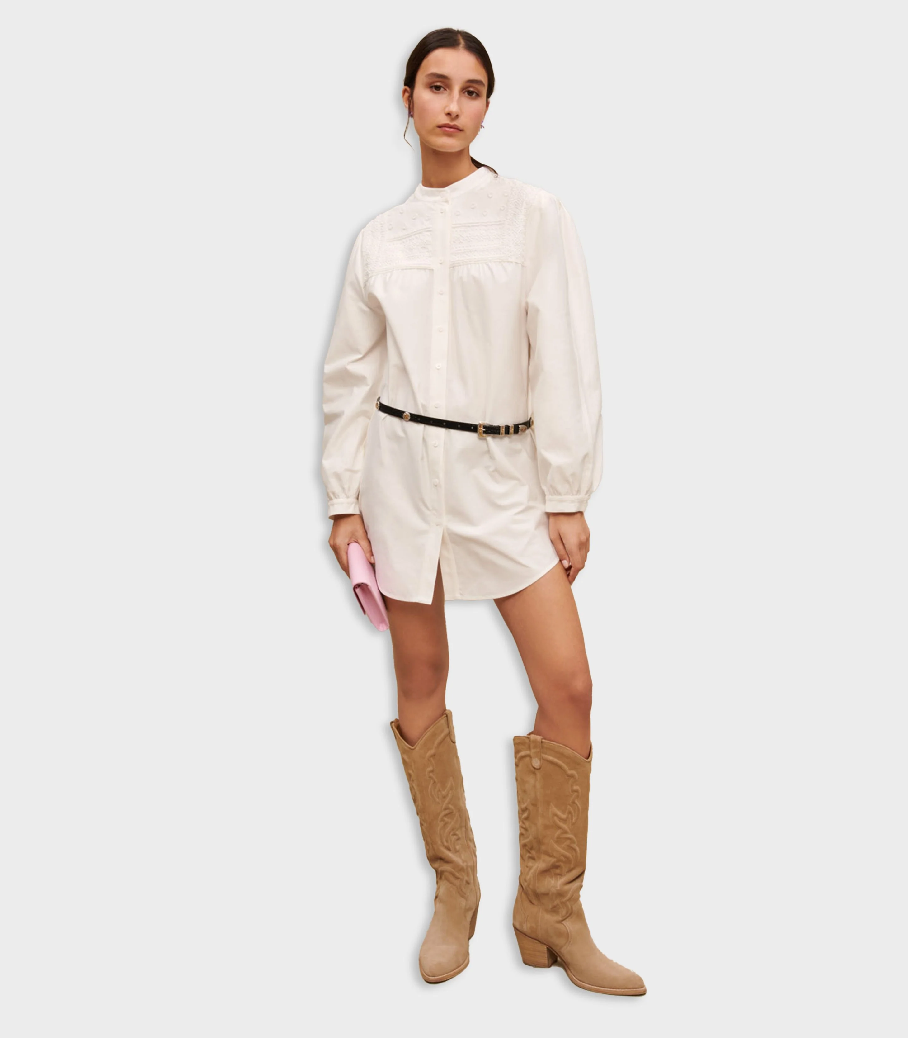 Maje - Rever Dress With Volume Sleeves - Image 2