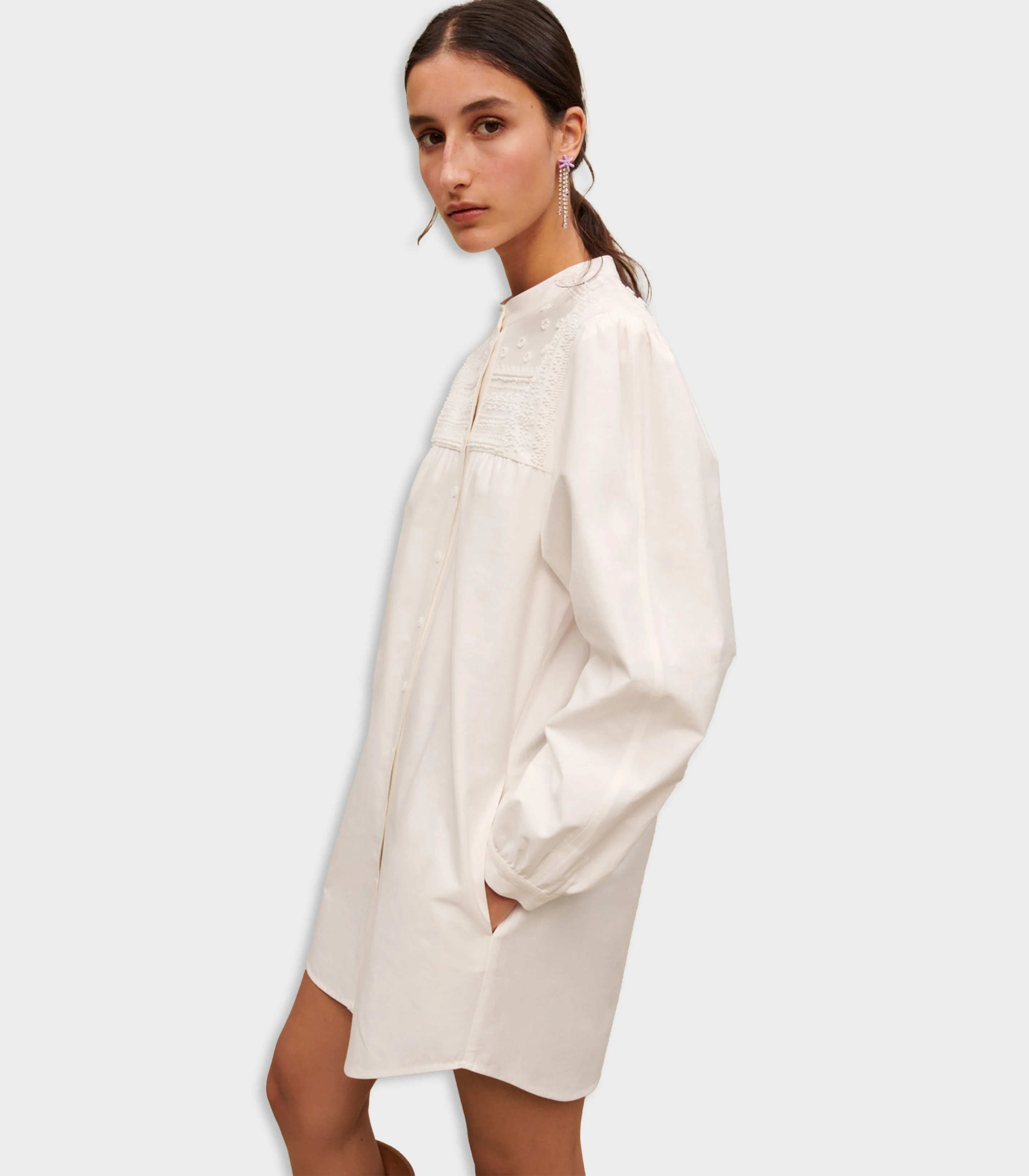 Maje - Rever Dress With Volume Sleeves - Image 4