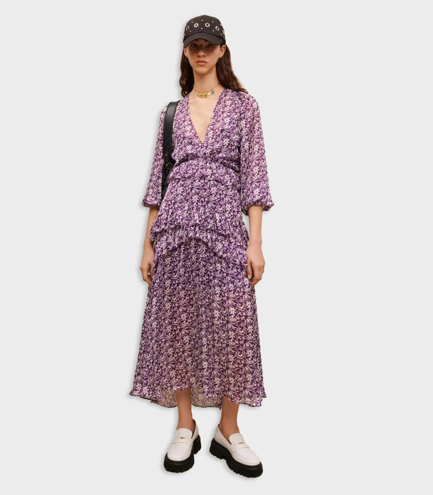 Maje - Floral-Print Long Dress - Image 2