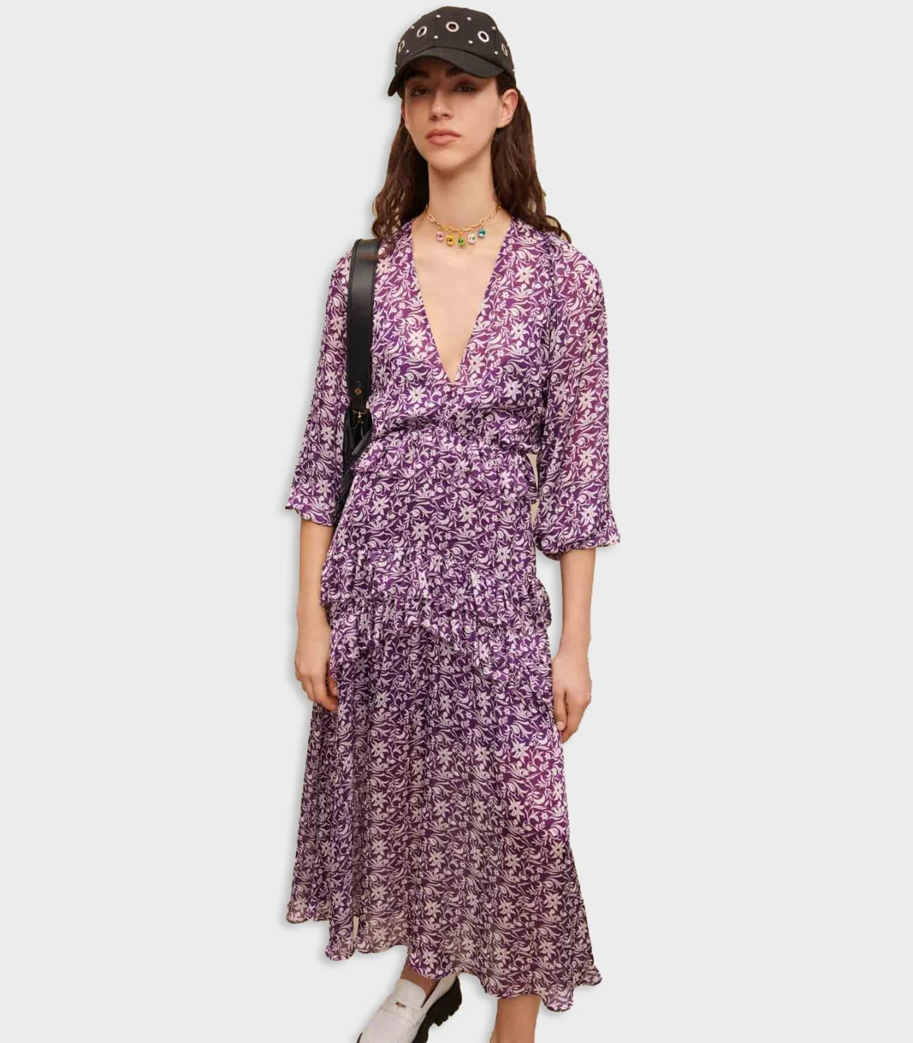 Maje - Floral-Print Long Dress - Image 6