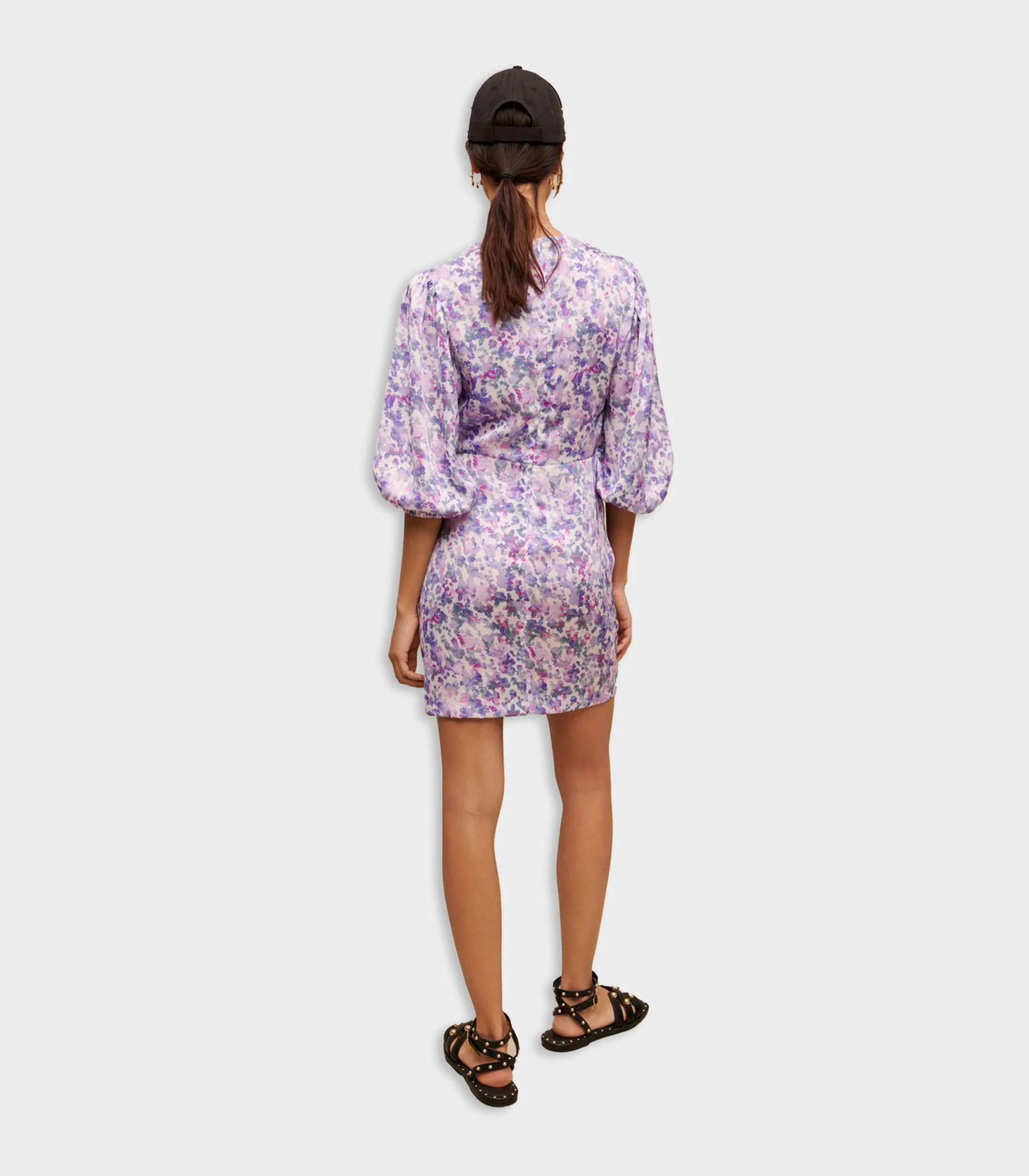 Maje - Floral Draped Short Dress - Image 3