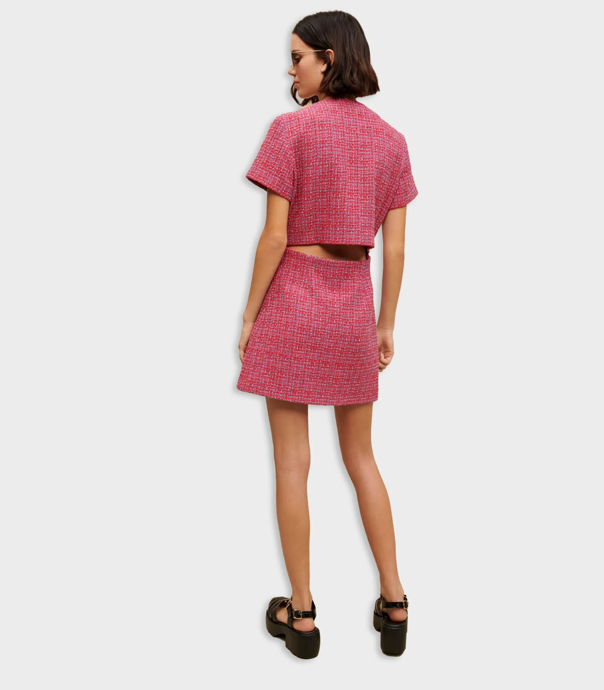 Maje - Short Tweed Dress With Open Back - Image 3