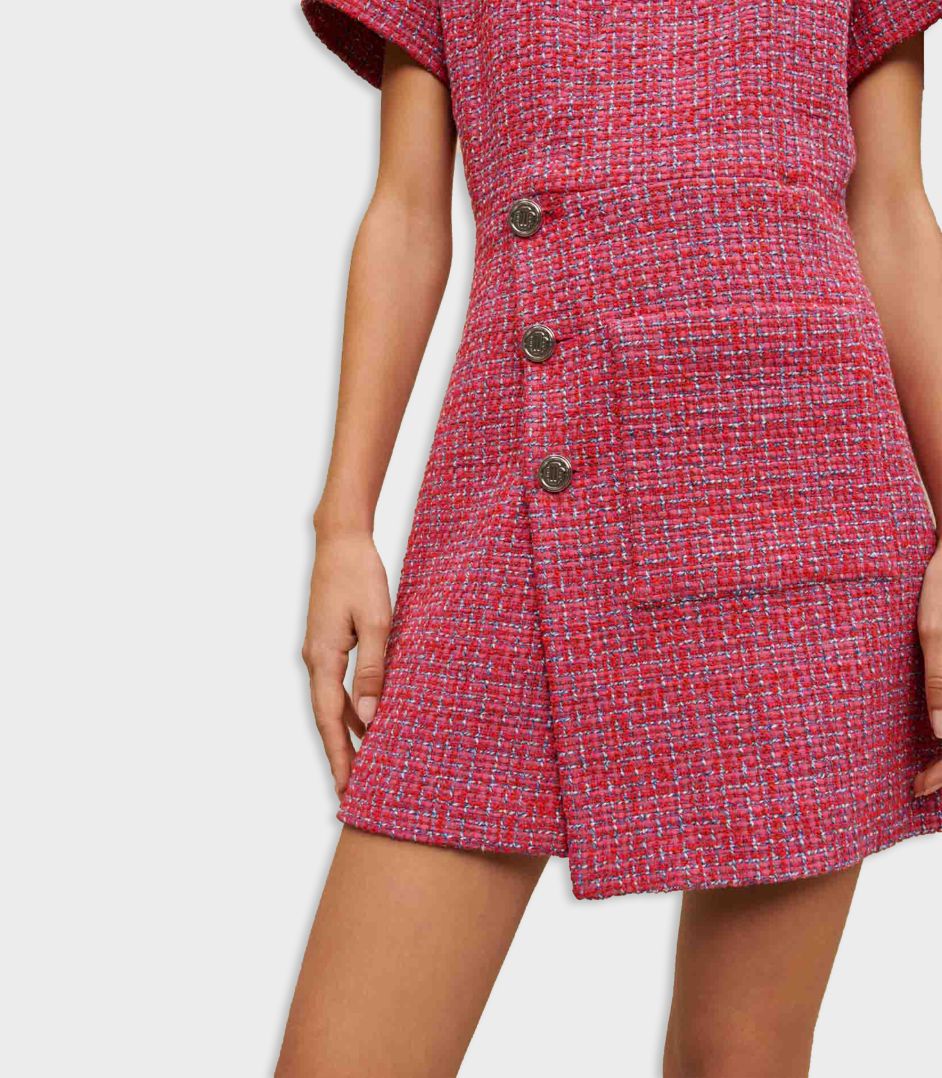 Maje - Short Tweed Dress With Open Back - Image 5