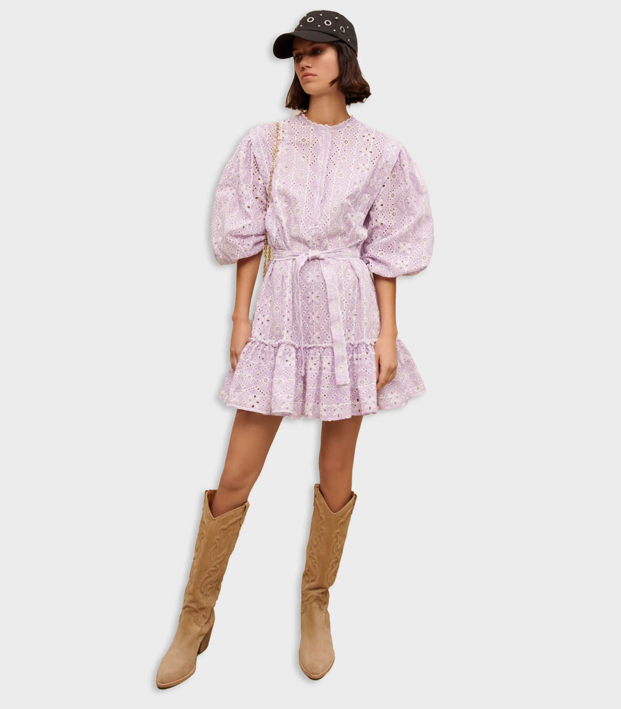 Maje - Embroidered Cotton Mini Dress - Image 2