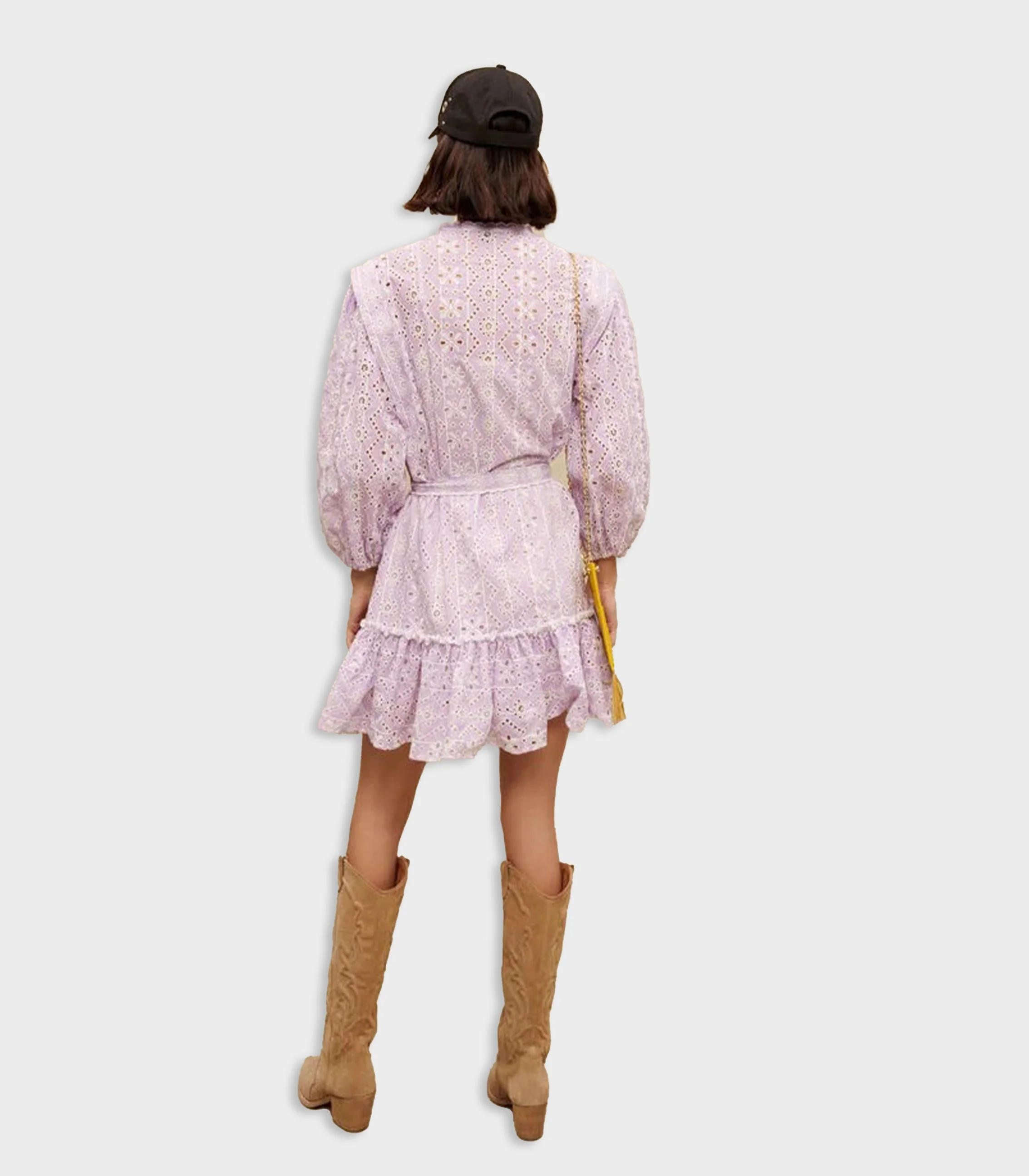 Maje - Embroidered Cotton Mini Dress - Image 3