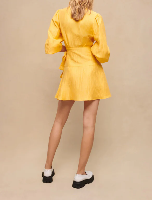 Maje - Wrap Dress With Tie - Image 3
