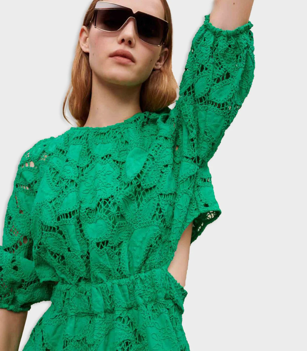 Maje - Embroidered Cotton Mini Dress - Image 4