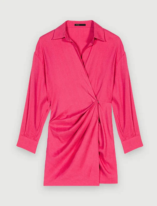 Maje - Draped Mini Dress - Image 2