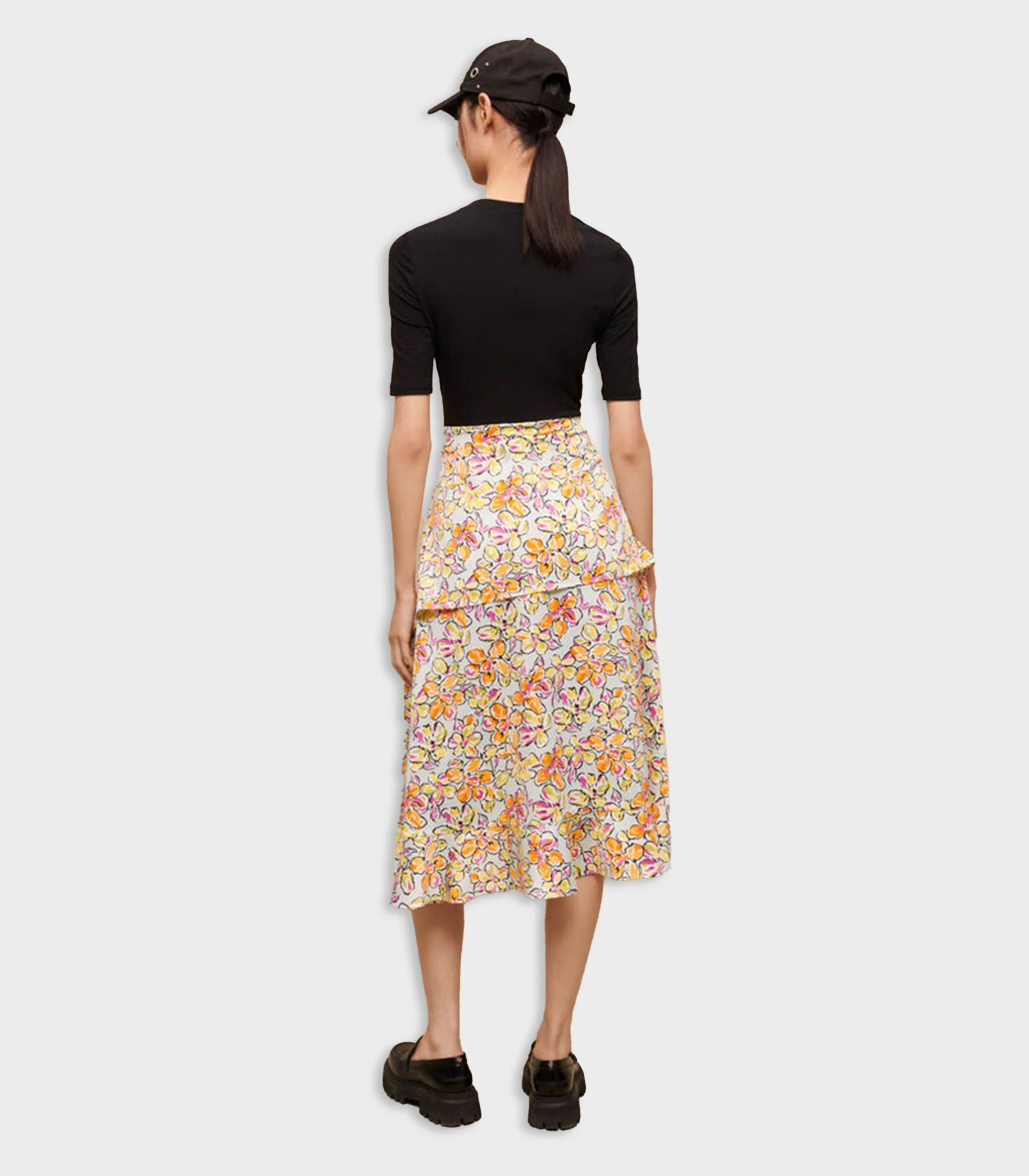 Maje - Floral Print Tie Skirt - Image 3