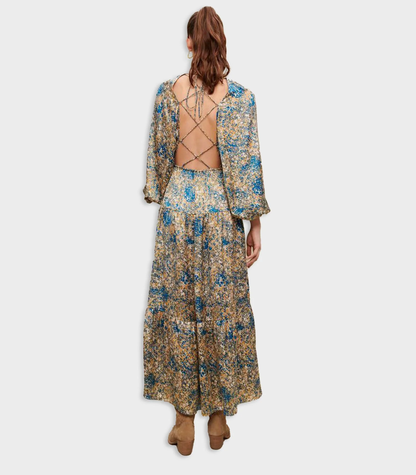 Maje - Abstract Long Printed Dress - Image 3