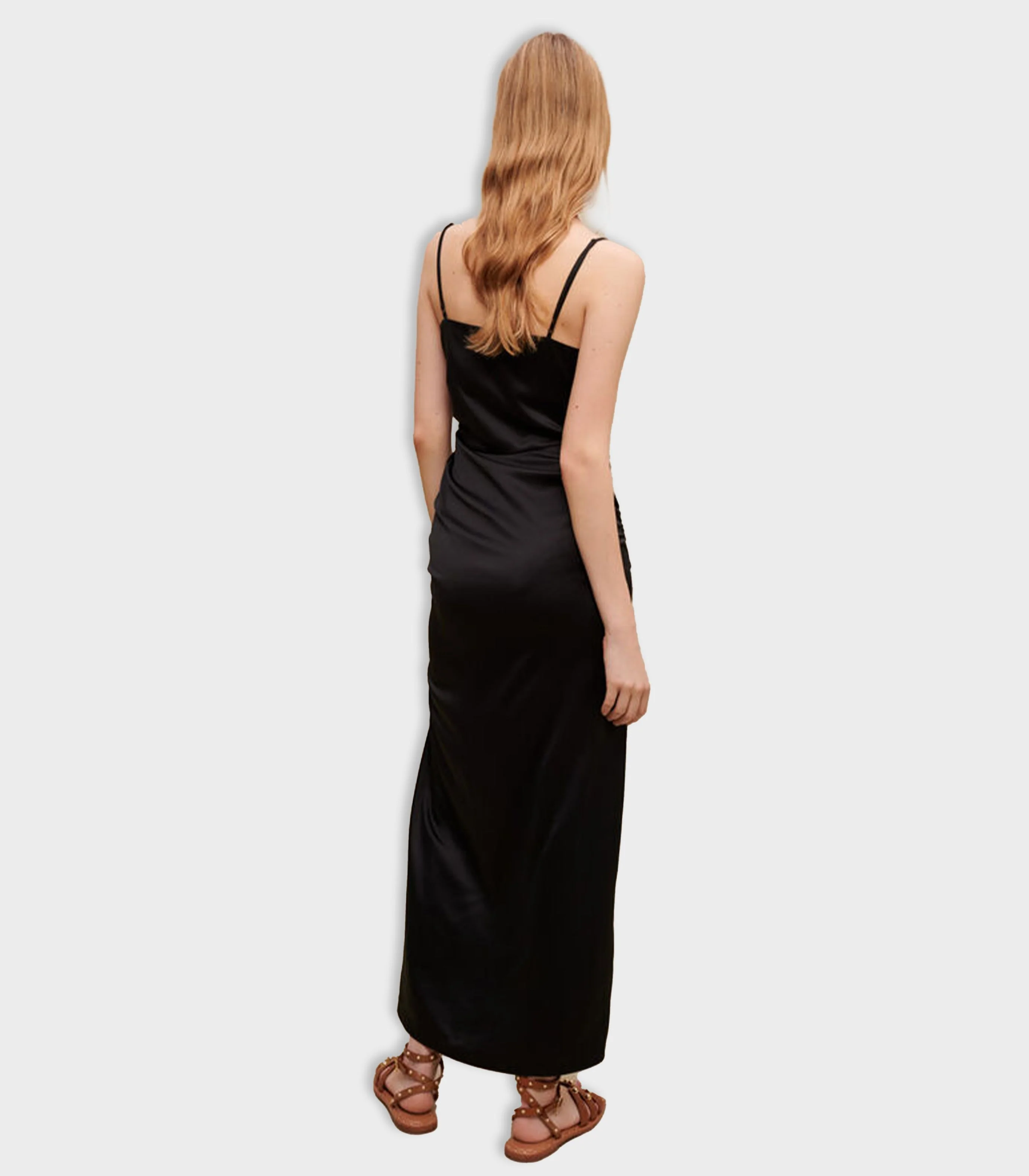 Maje - Long Draped Slit Dress - Image 5