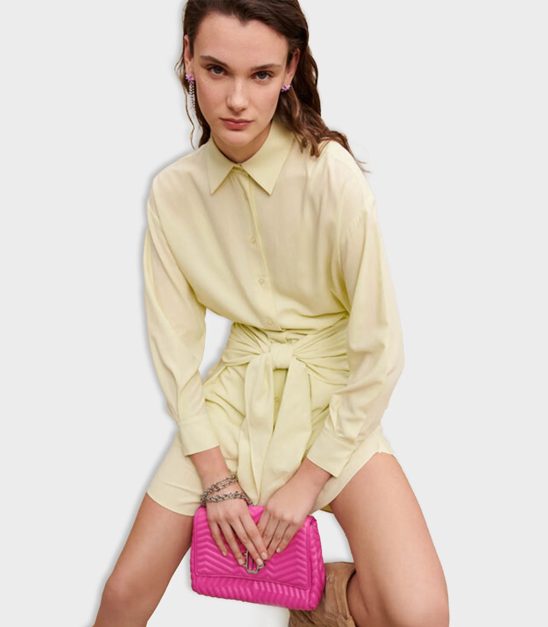 Maje - Tied Shirt Dress - Image 6