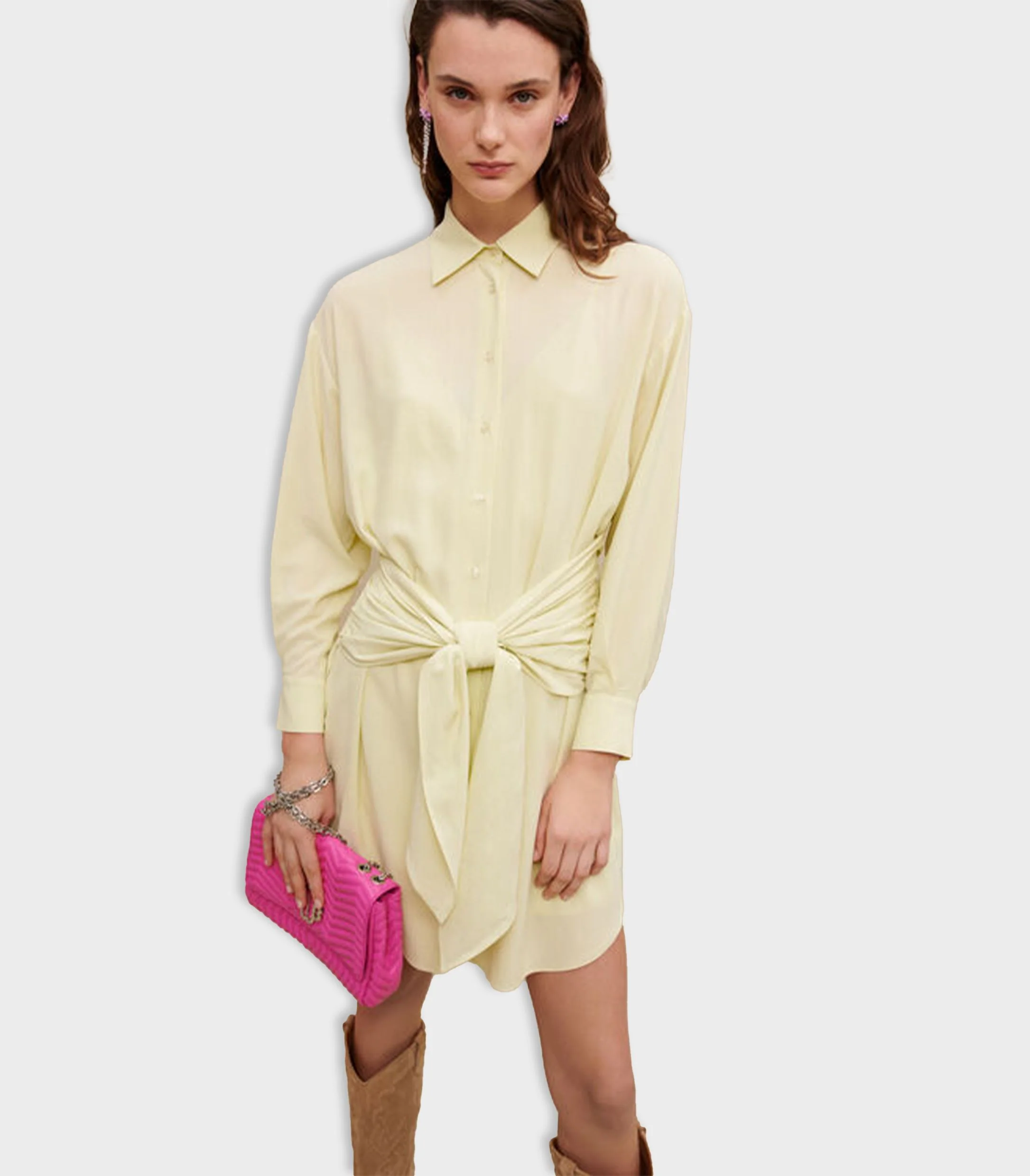 Maje - Tied Shirt Dress - Image 7