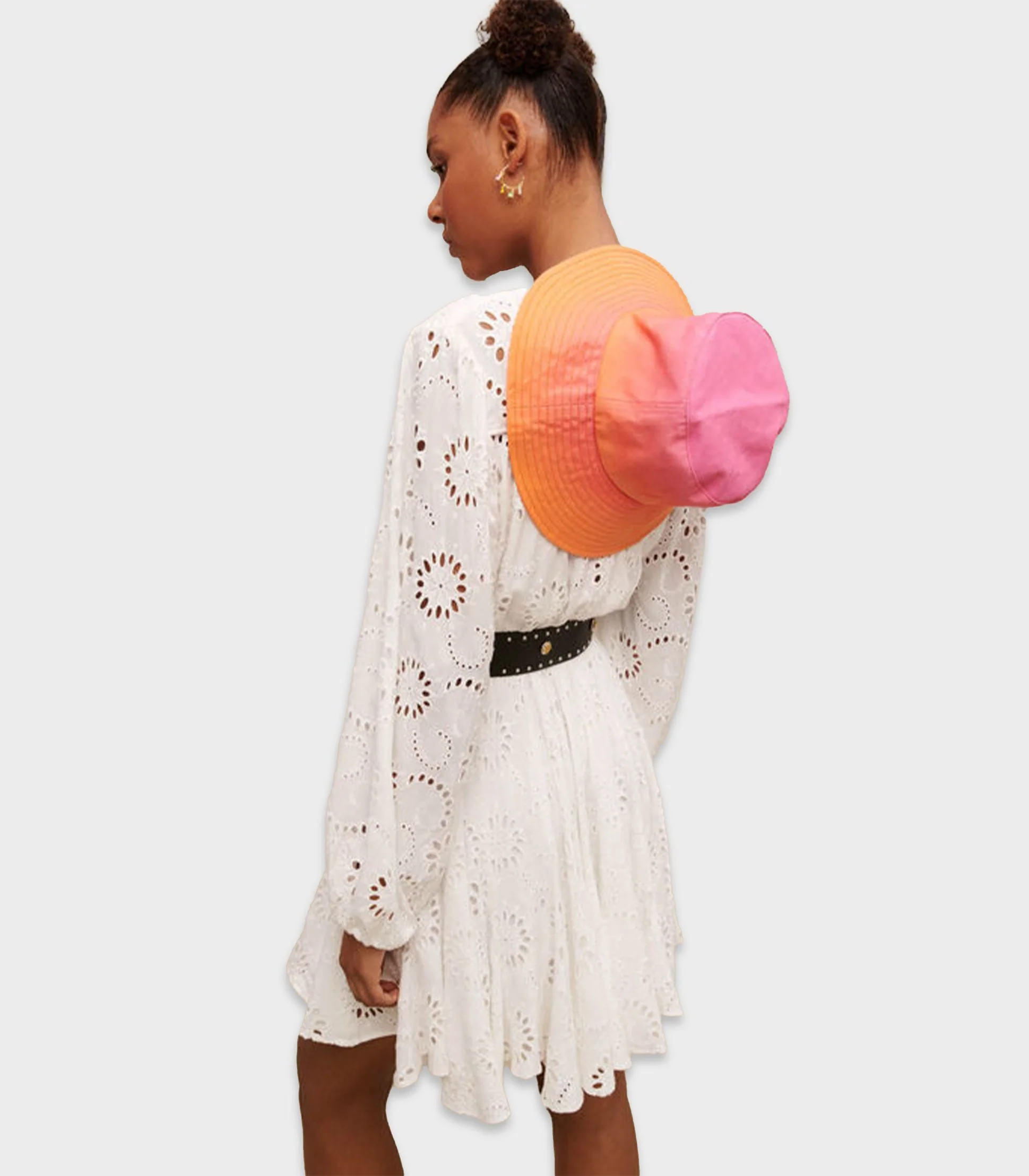 Maje - Embroidered Ruffled Dress - Image 3
