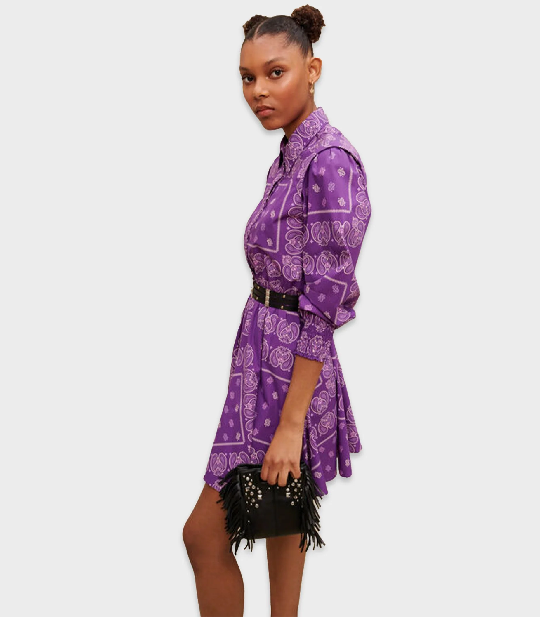 Maje - Paisley Print Short Dress - Image 4