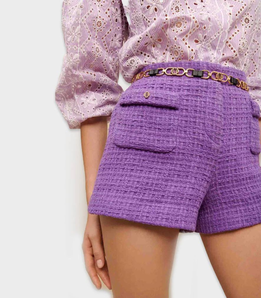 Maje - Women's Tweed Shorts - Image 4