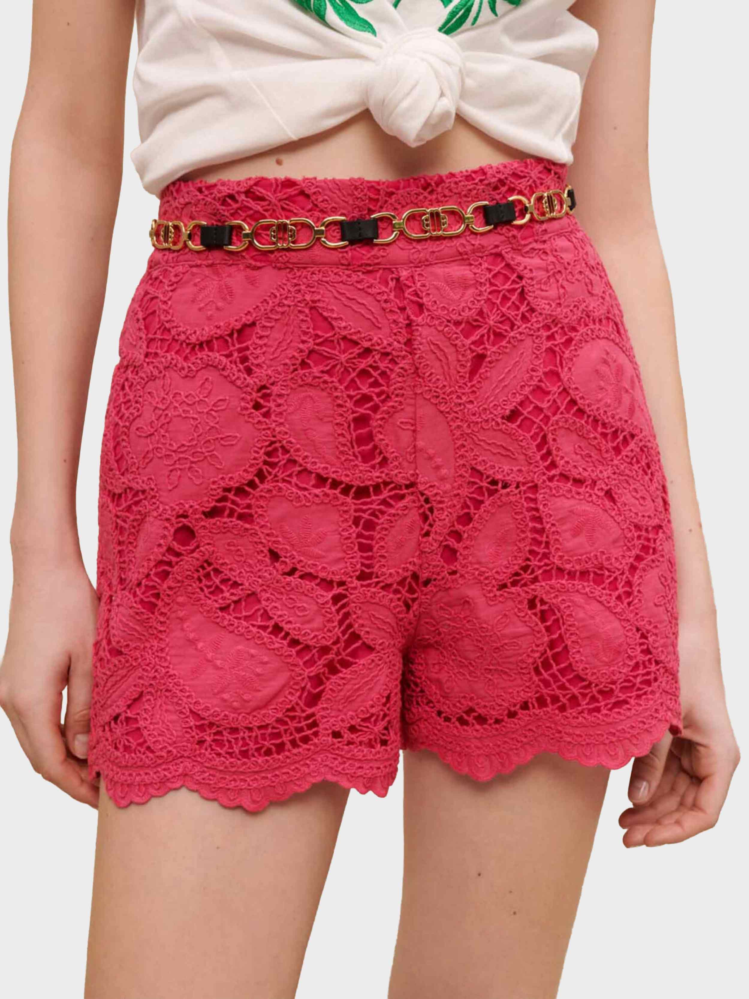 Maje - Women's Openwork Embroidered Shorts - Image 7
