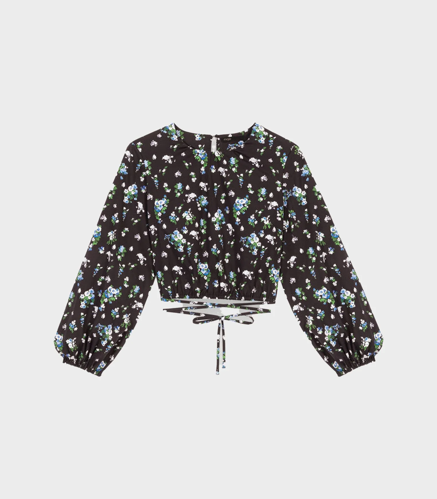 Maje - Floral Top With Tie - Image 3