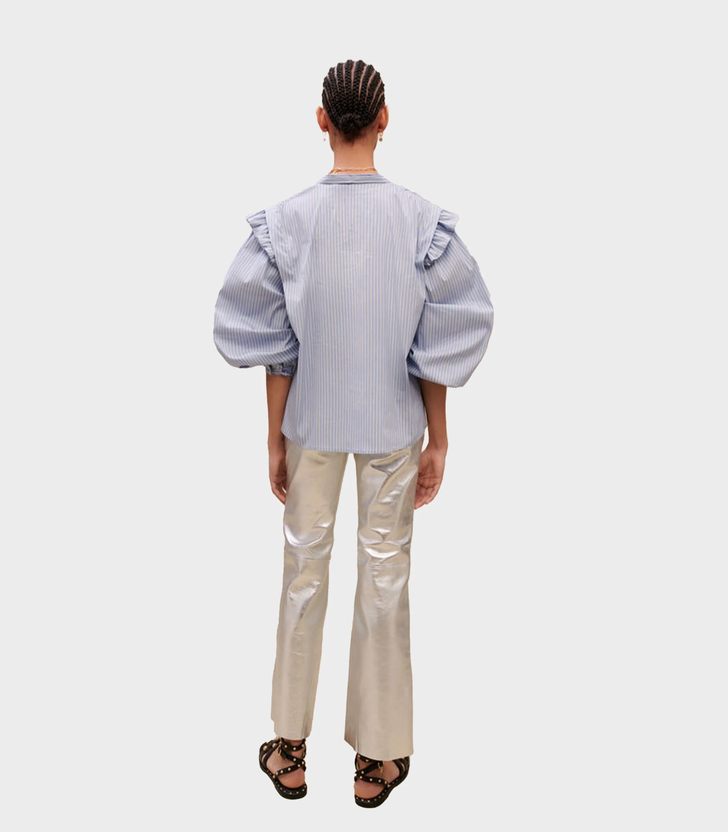 Maje - Striped Blue Blouse - Image 6