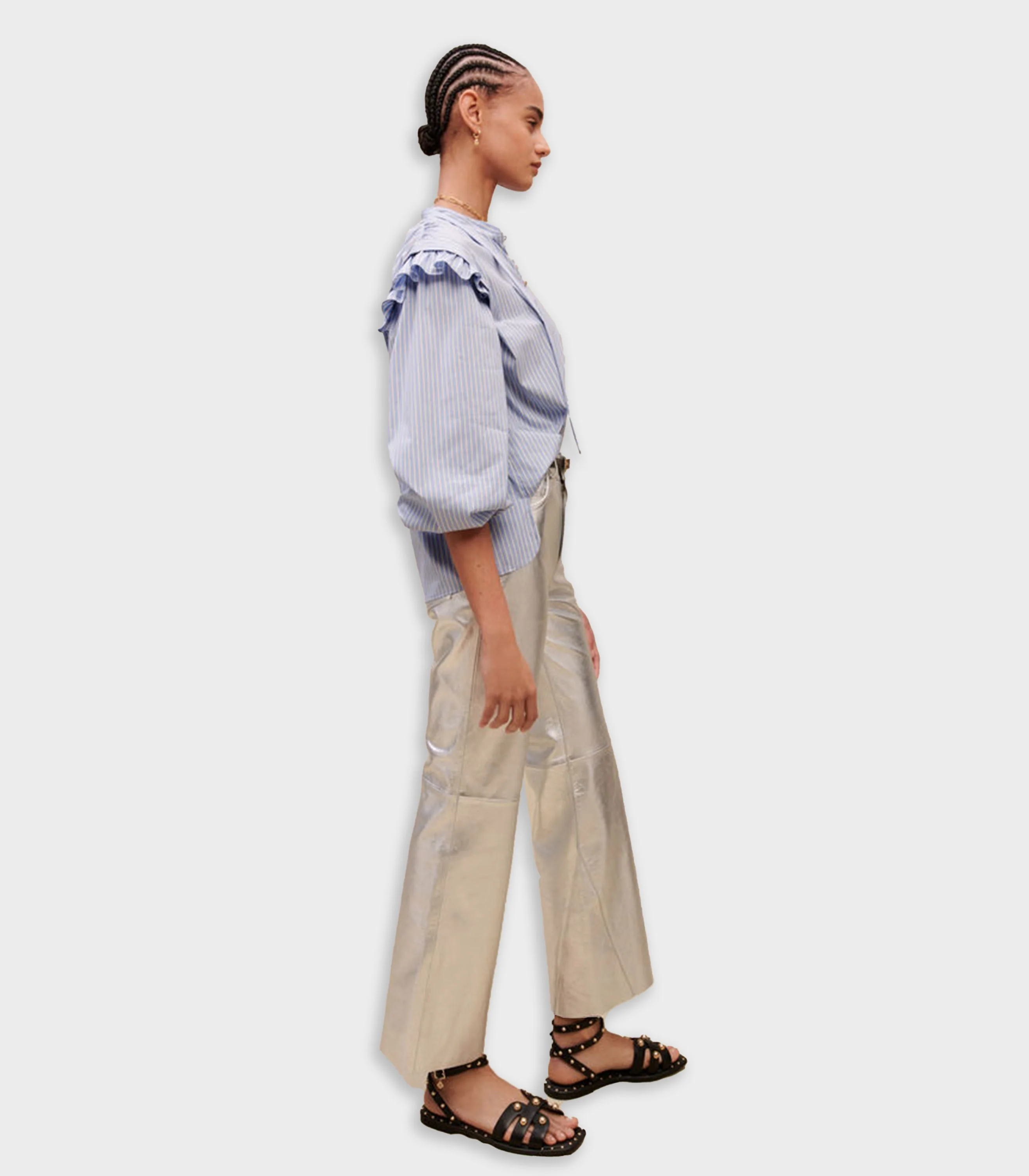 Maje - Striped Blue Blouse - Image 7
