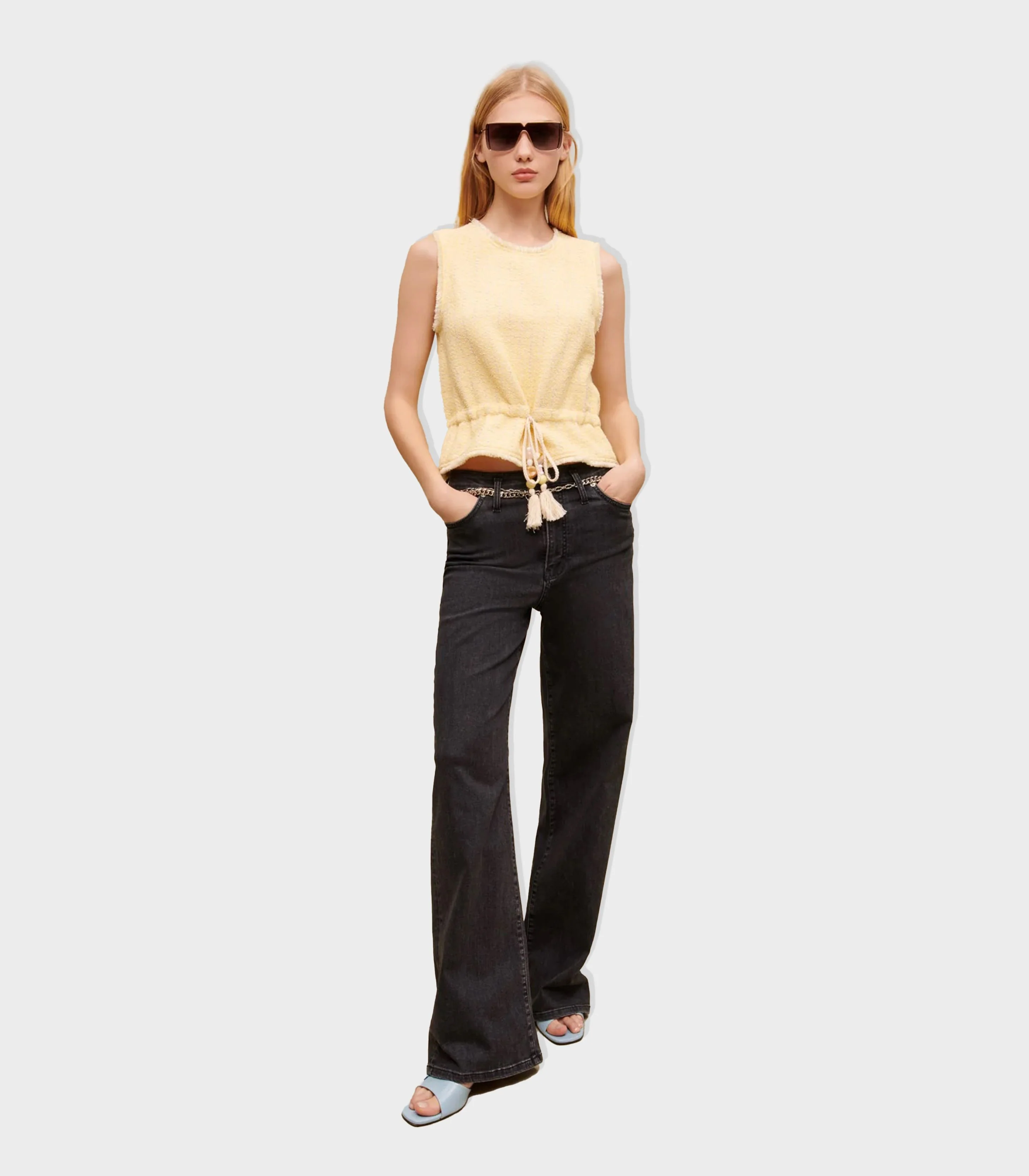 Maje - Sleeveless Lurex - Tweed Top - Image 2