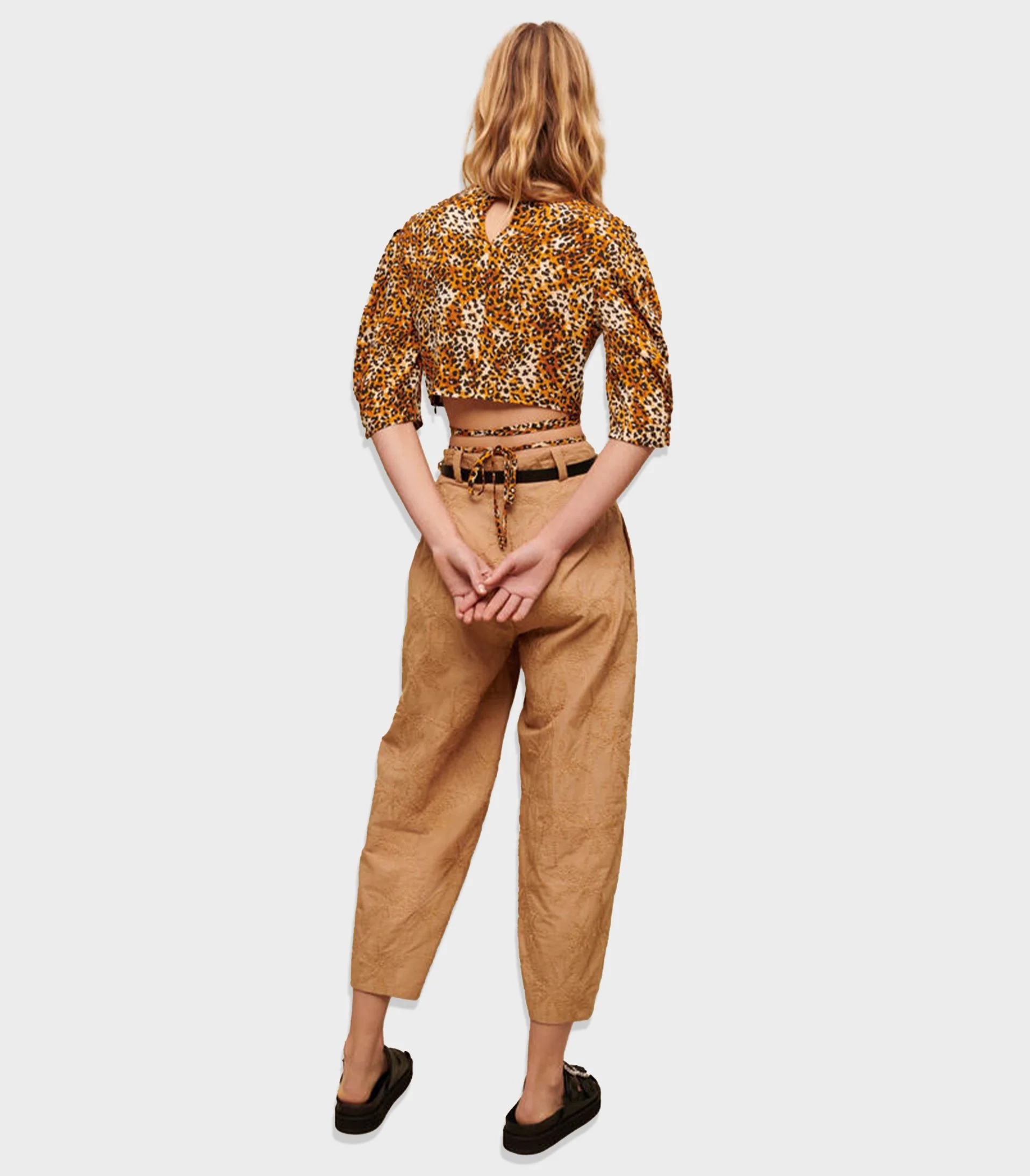 Maje - Leopard Print Cropped Top - Image 3