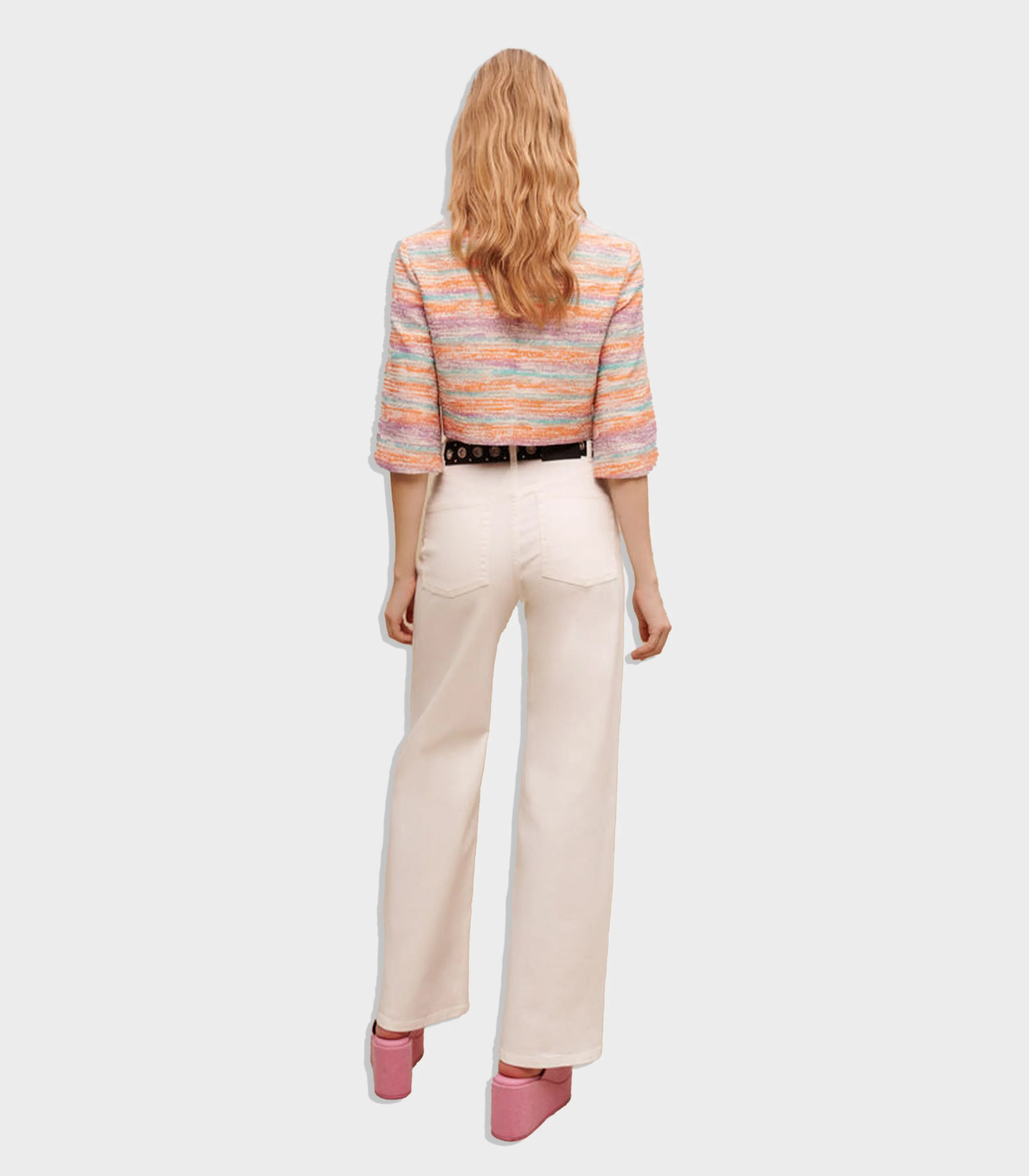 Maje - Cropped Shiny Tweed Jacket - Image 3