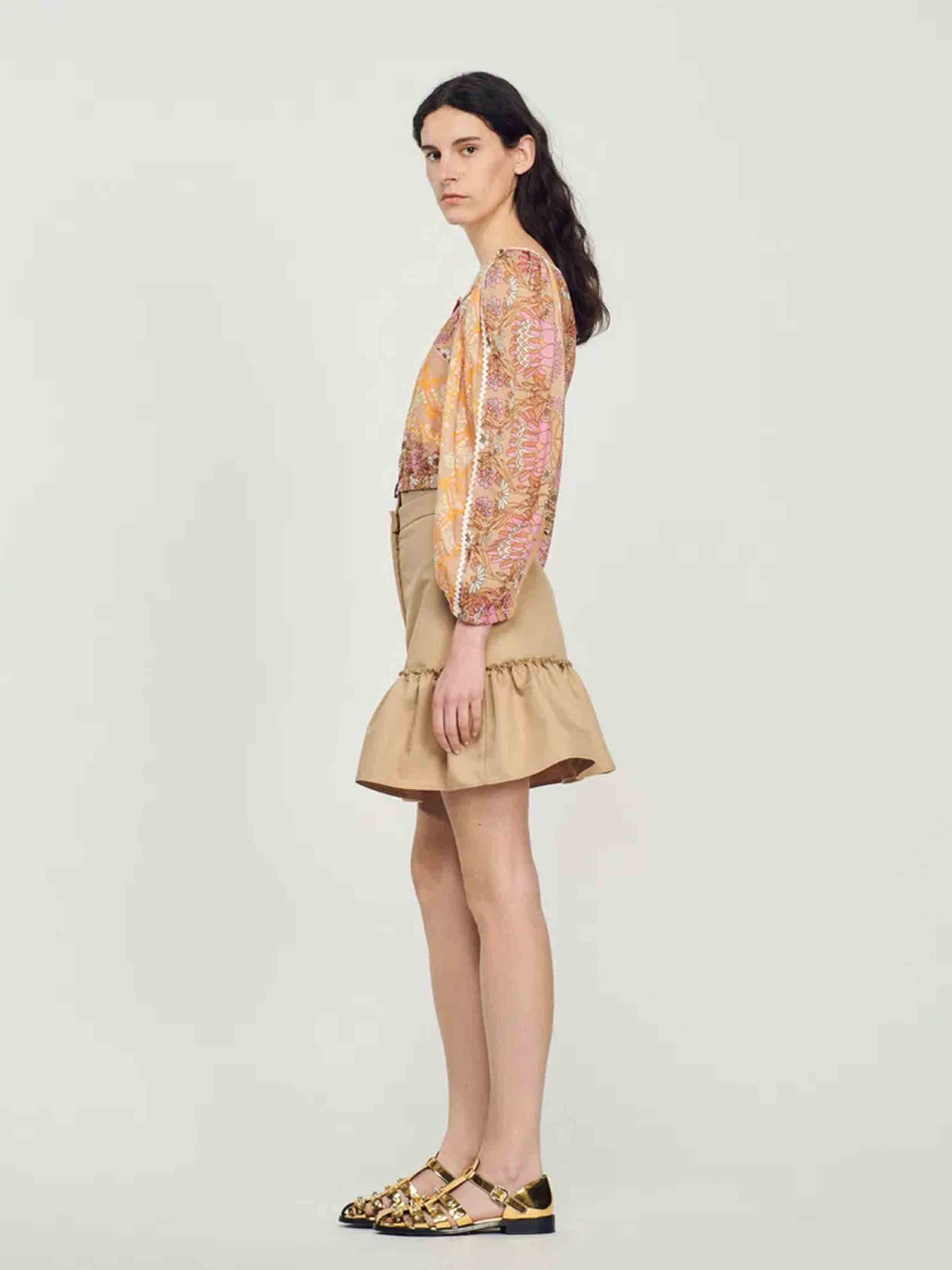 SANDRO -  Women's Printed Crop Top - Image 3
