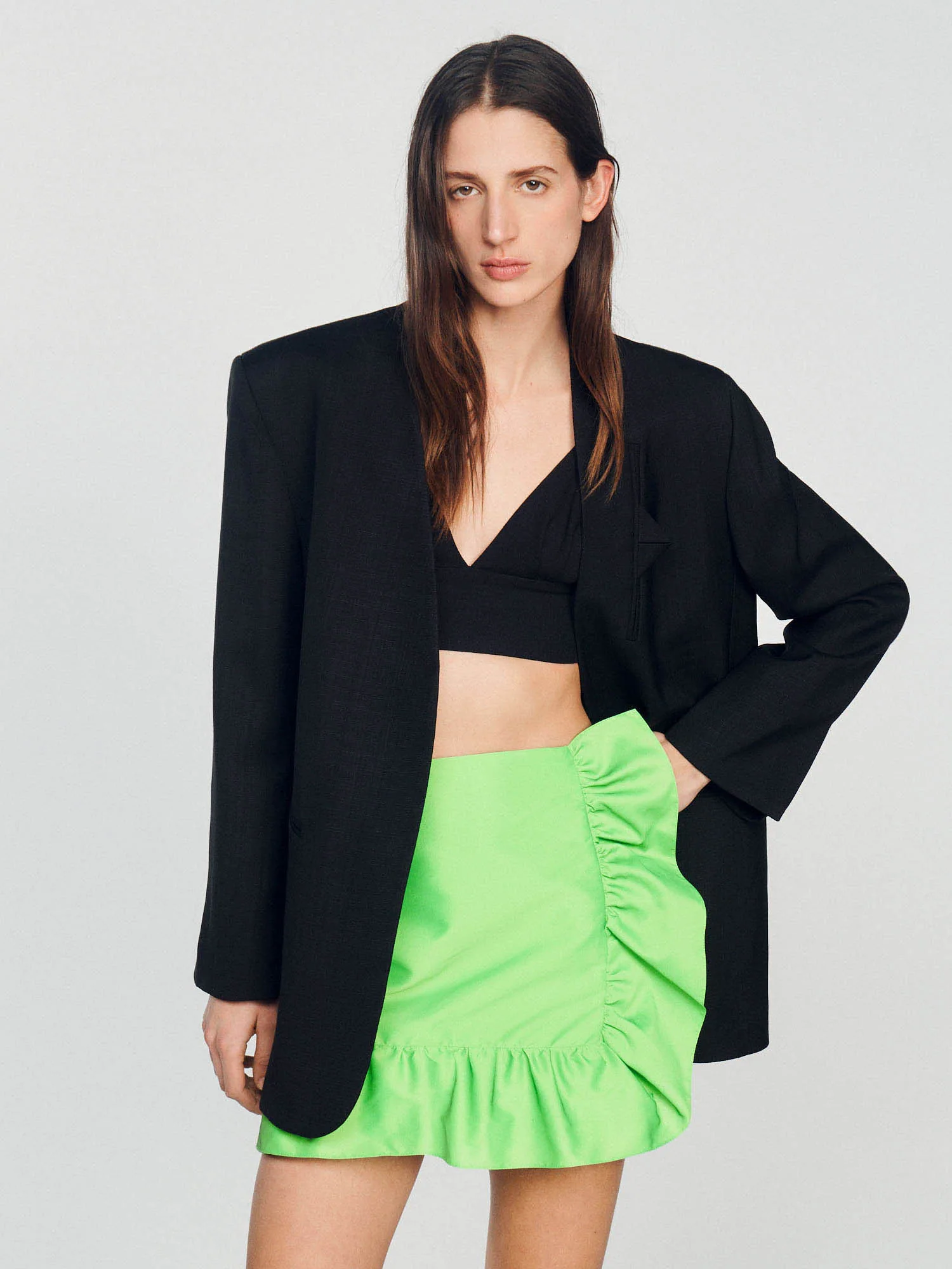 SANDRO -Short Ruffled Skirt - Image 5