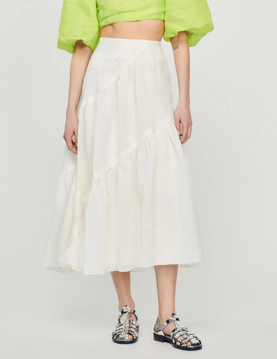 SANDRO - Women's Long Ruffled Skirt - Image 5