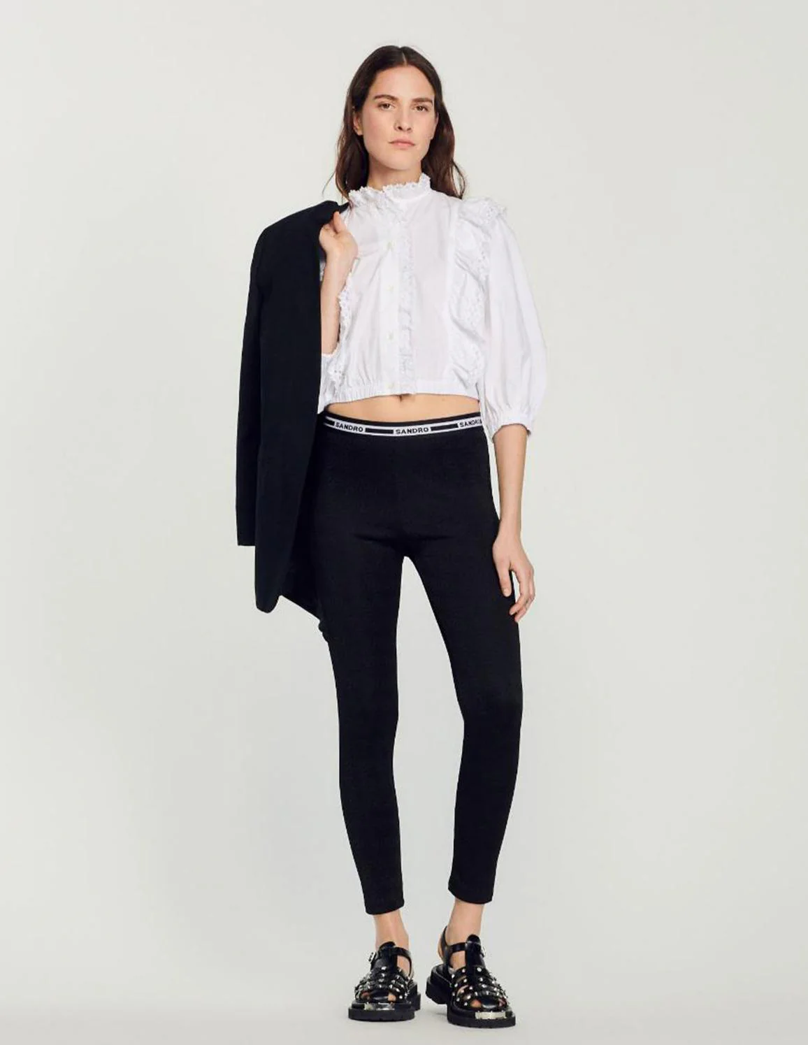 SANDRO - Women's Jacquard Leggings - Image 2