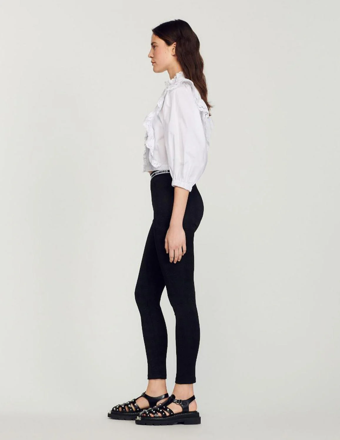 SANDRO - Women's Jacquard Leggings - Image 4