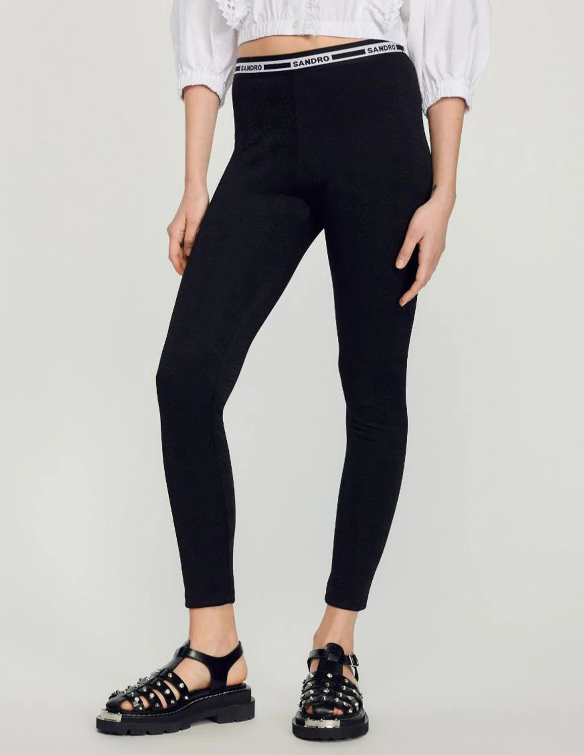 SANDRO - Women's Jacquard Leggings - Image 5