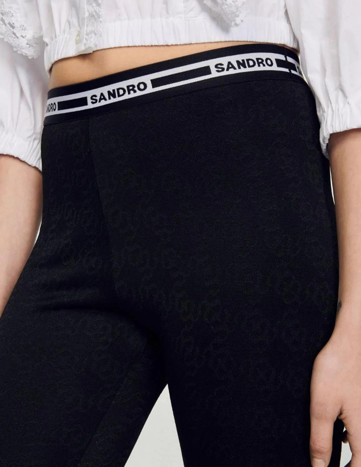 SANDRO - Women's Jacquard Leggings - Image 6