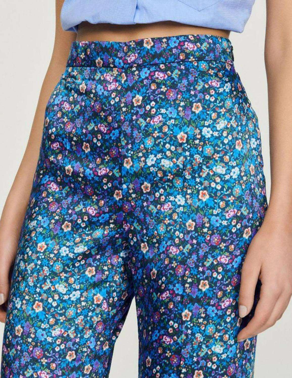 SANDRO - Women's Floral Satin Trousers - Image 5