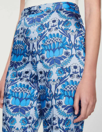 SANDRO - Women's Loose-Fit Scarf Print Trousers - Image 6