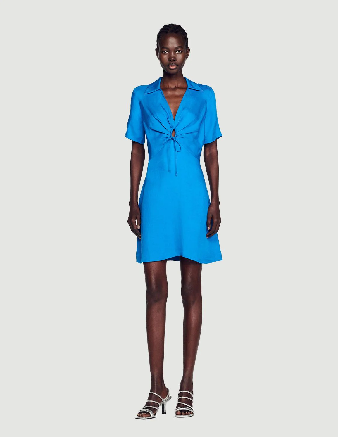 SANDRO - Women's Short Dress With Ties - Image 2