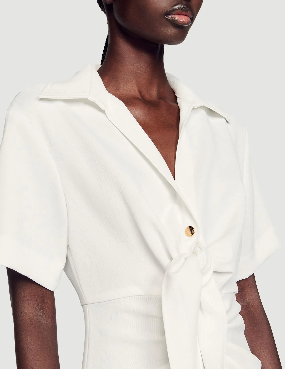 SANDRO - Women's Buttoned Midi Dress - Image 3