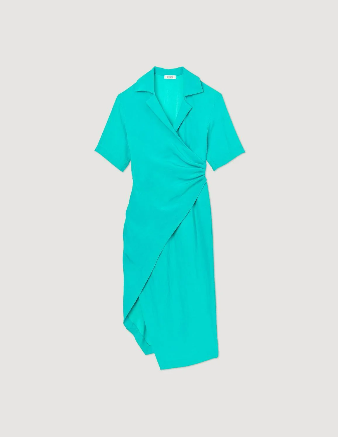 SANDRO - Women's Draped Asymmetric Dress - Image 7