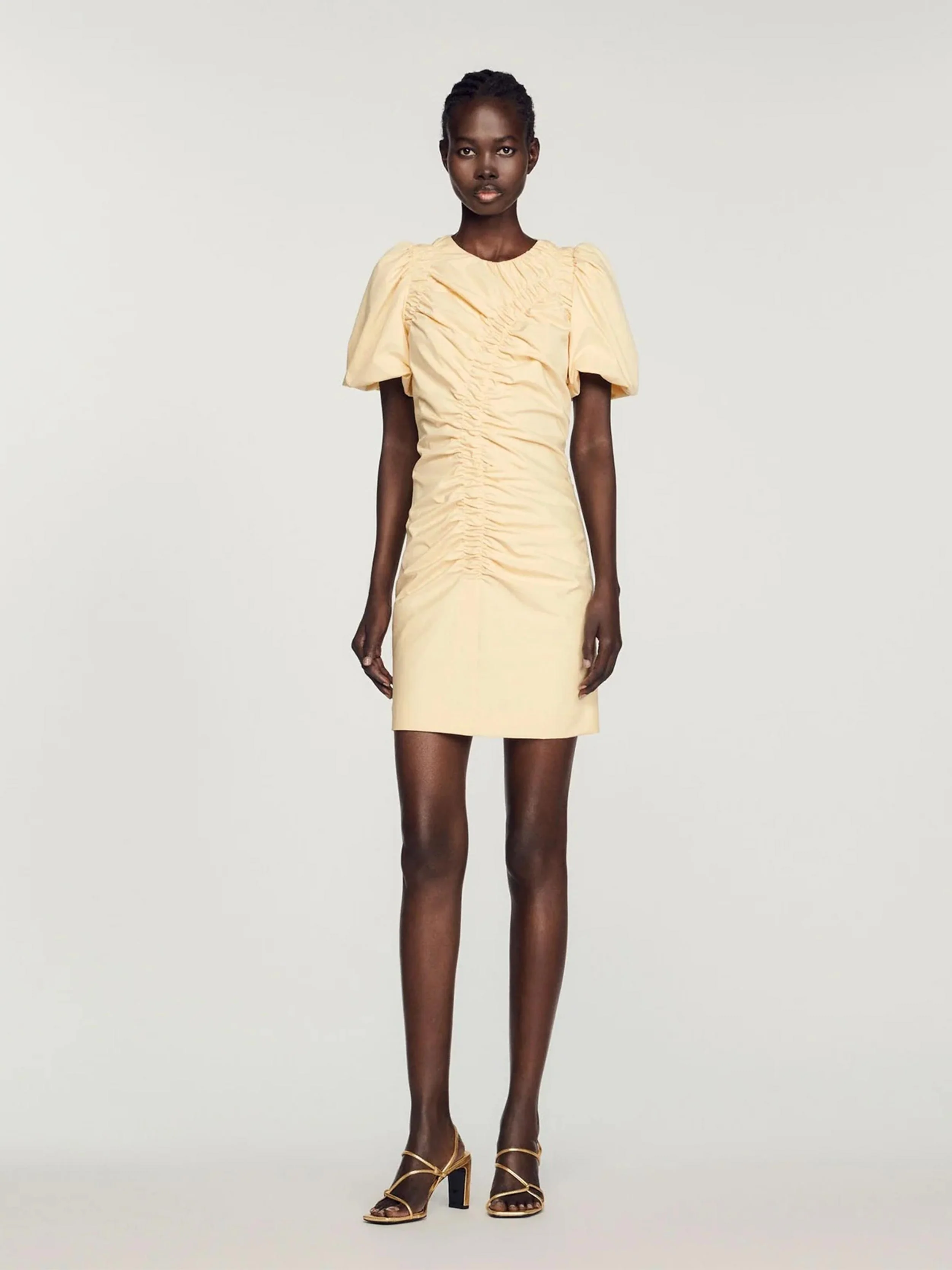 SANDRO - Women's Short Gathered Dress - Image 2