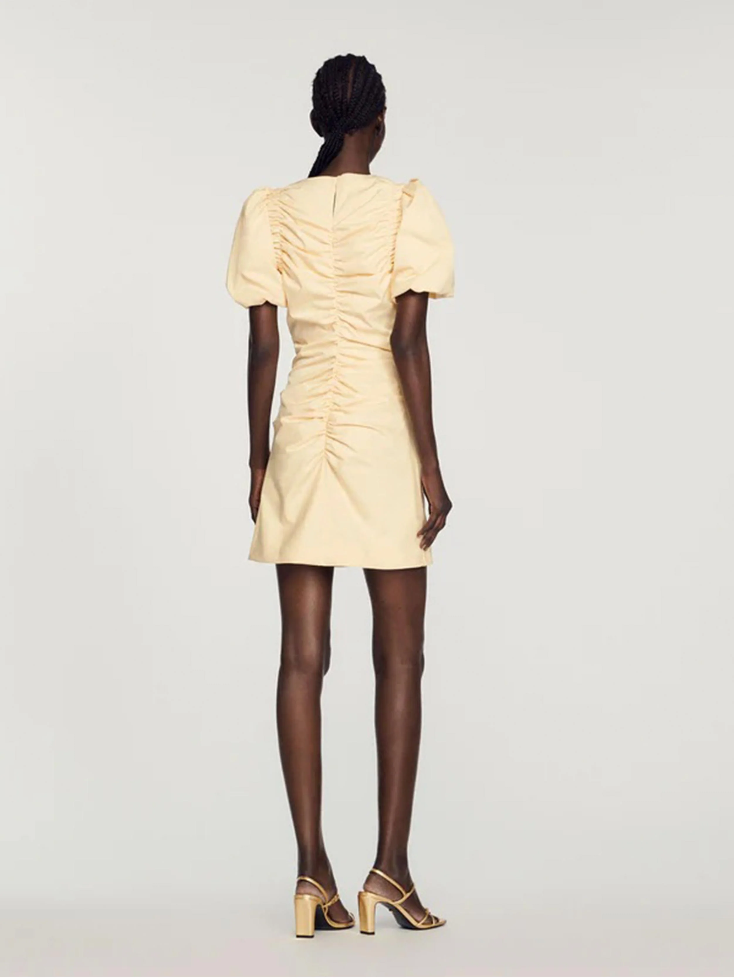 SANDRO - Women's Short Gathered Dress - Image 3