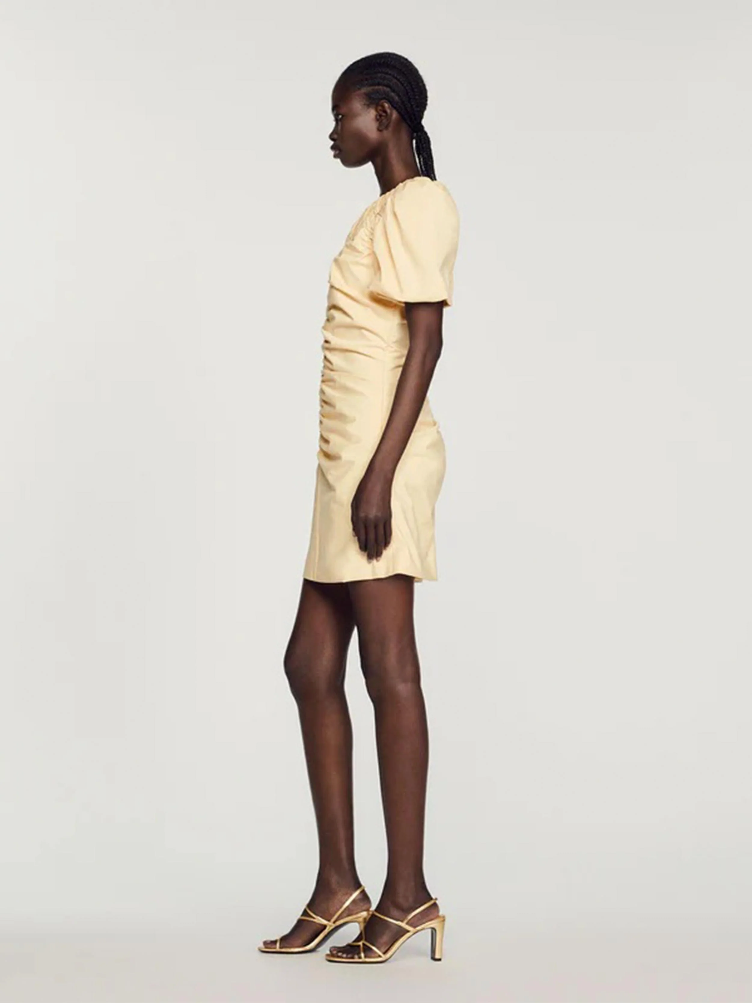 SANDRO - Women's Short Gathered Dress - Image 4