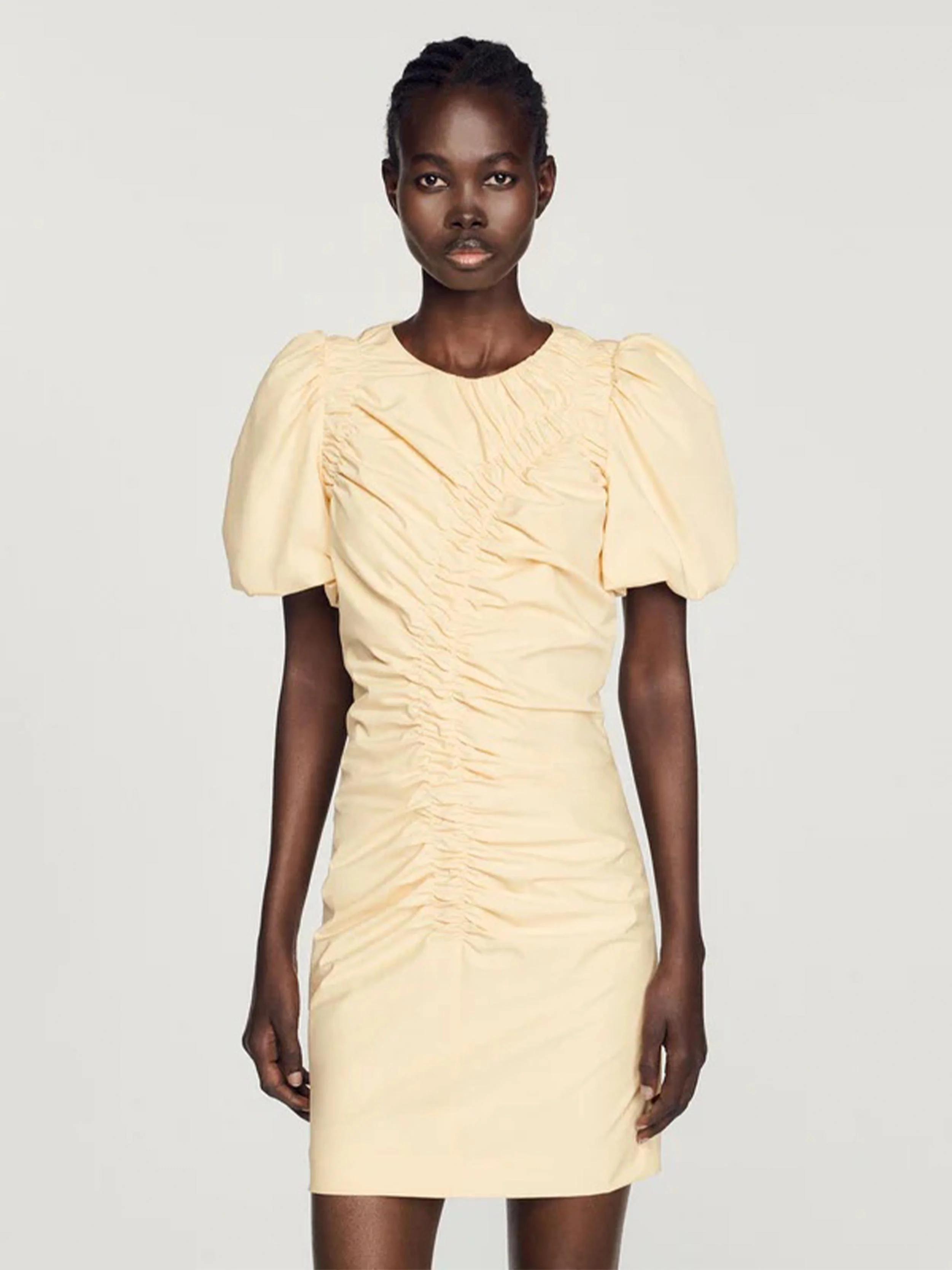 SANDRO - Women's Short Gathered Dress - Image 5