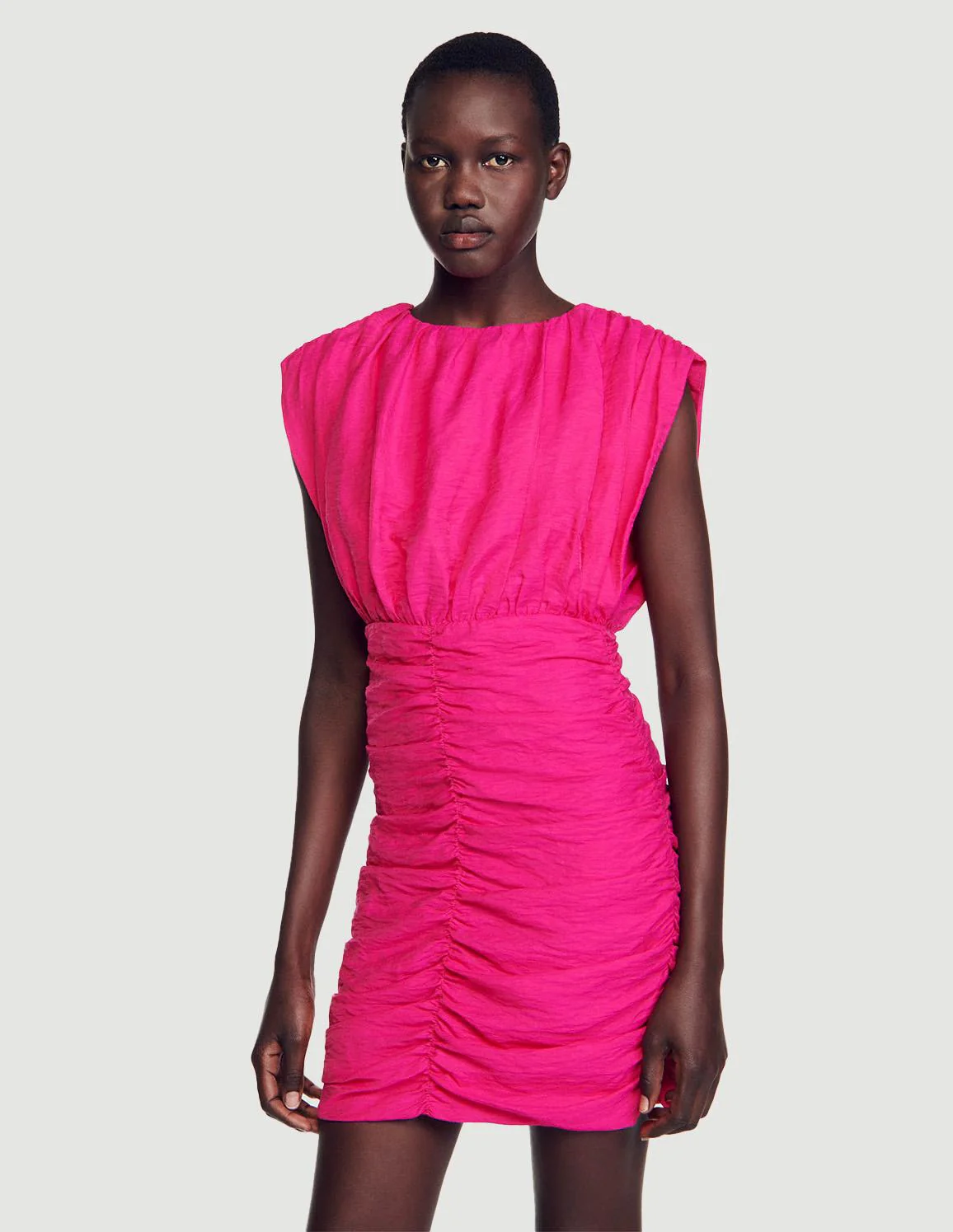 SANDRO - Women's Short Draped Dress - Image 12