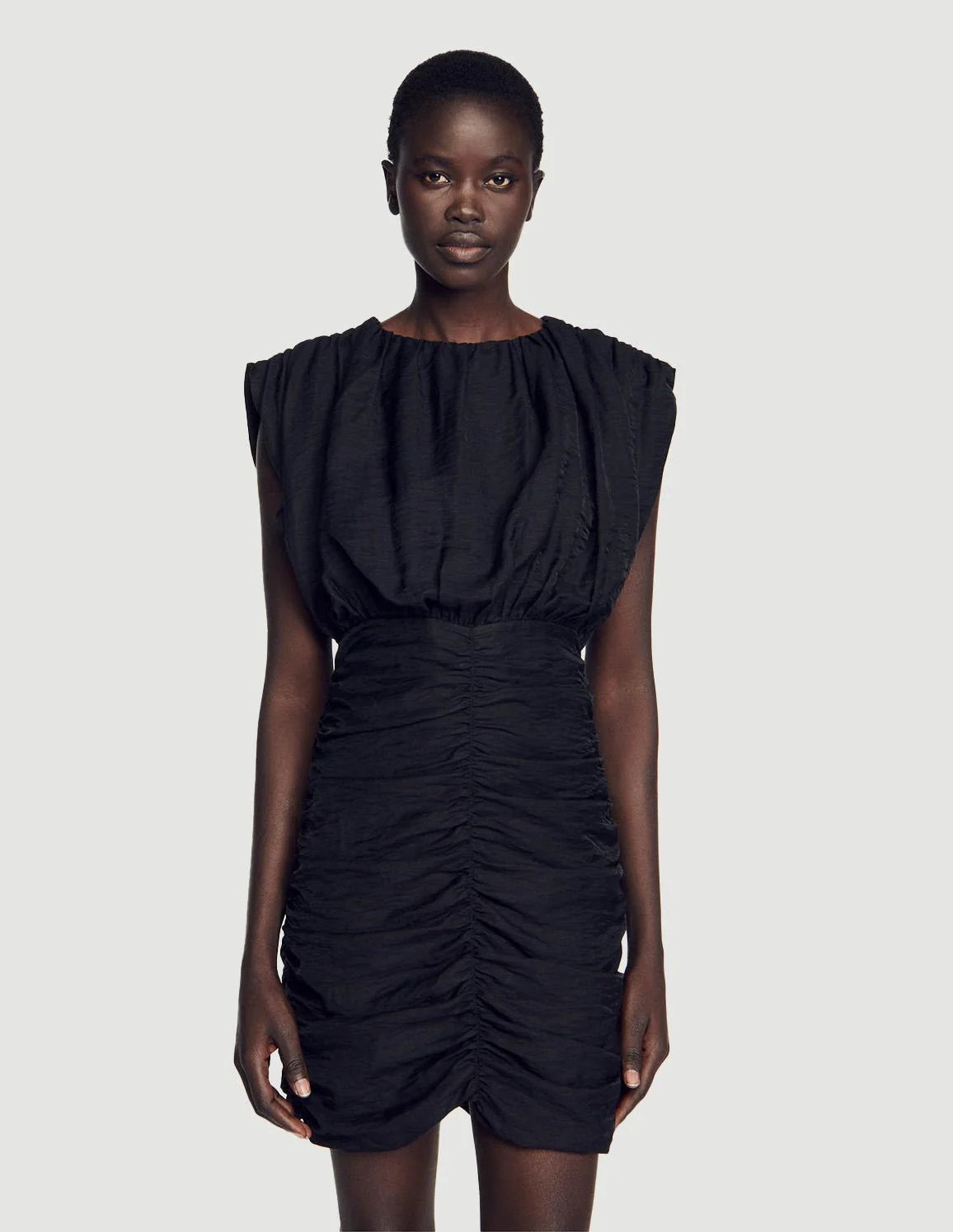 SANDRO - Women's Short Draped Dress - Image 5