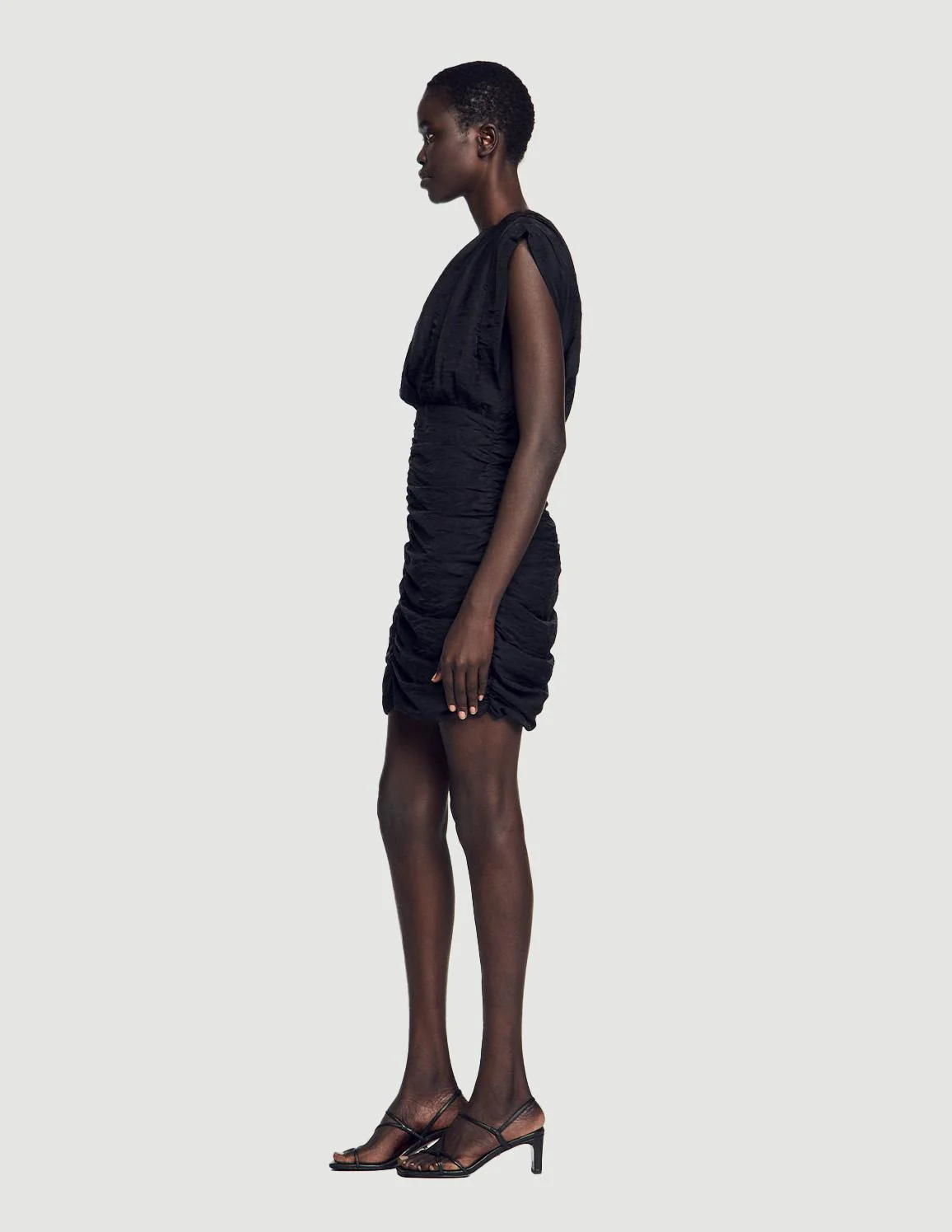 SANDRO - Women's Short Draped Dress - Image 6