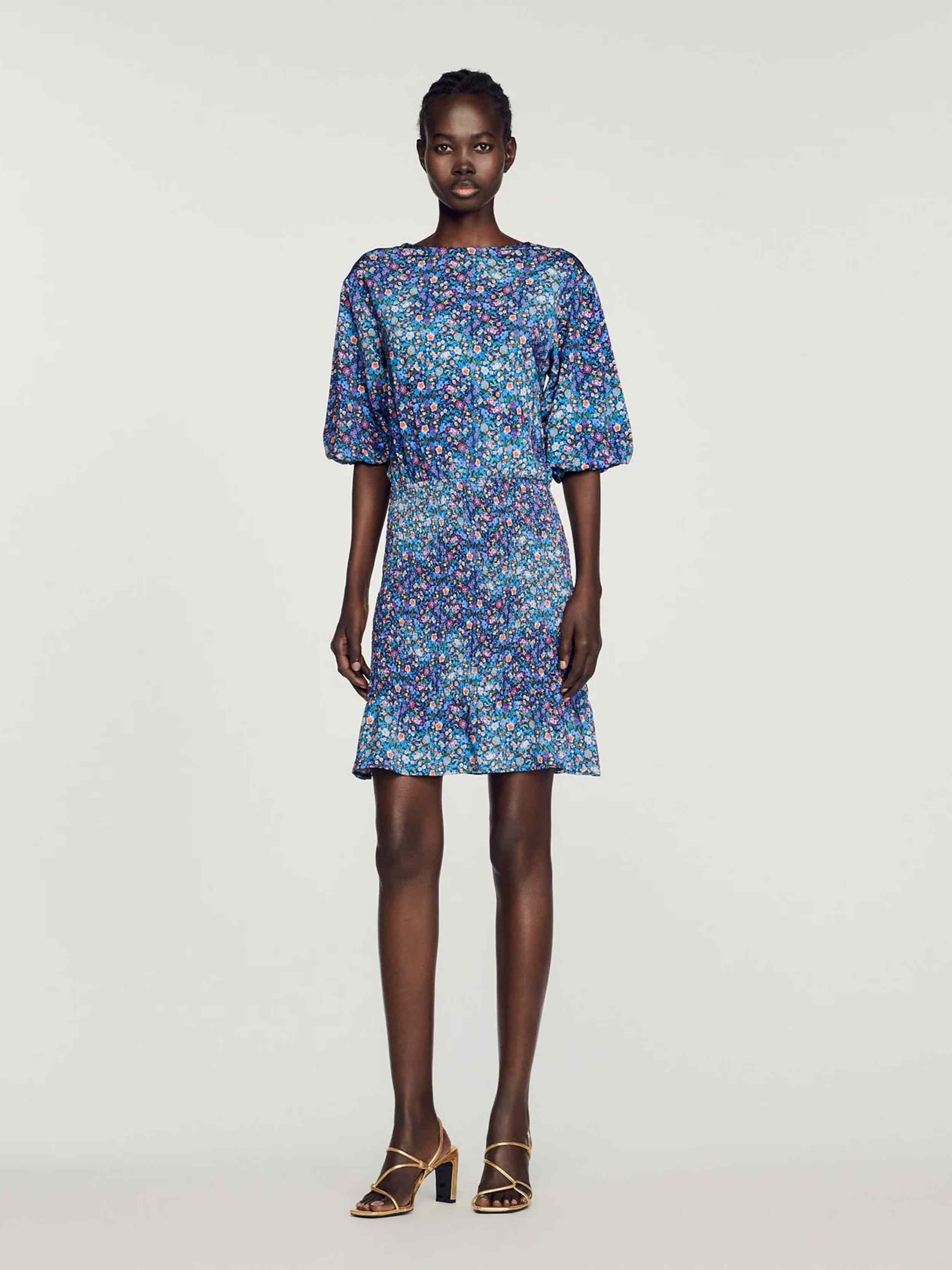 SANDRO - Women's Short Dress With Floral Print - Image 2