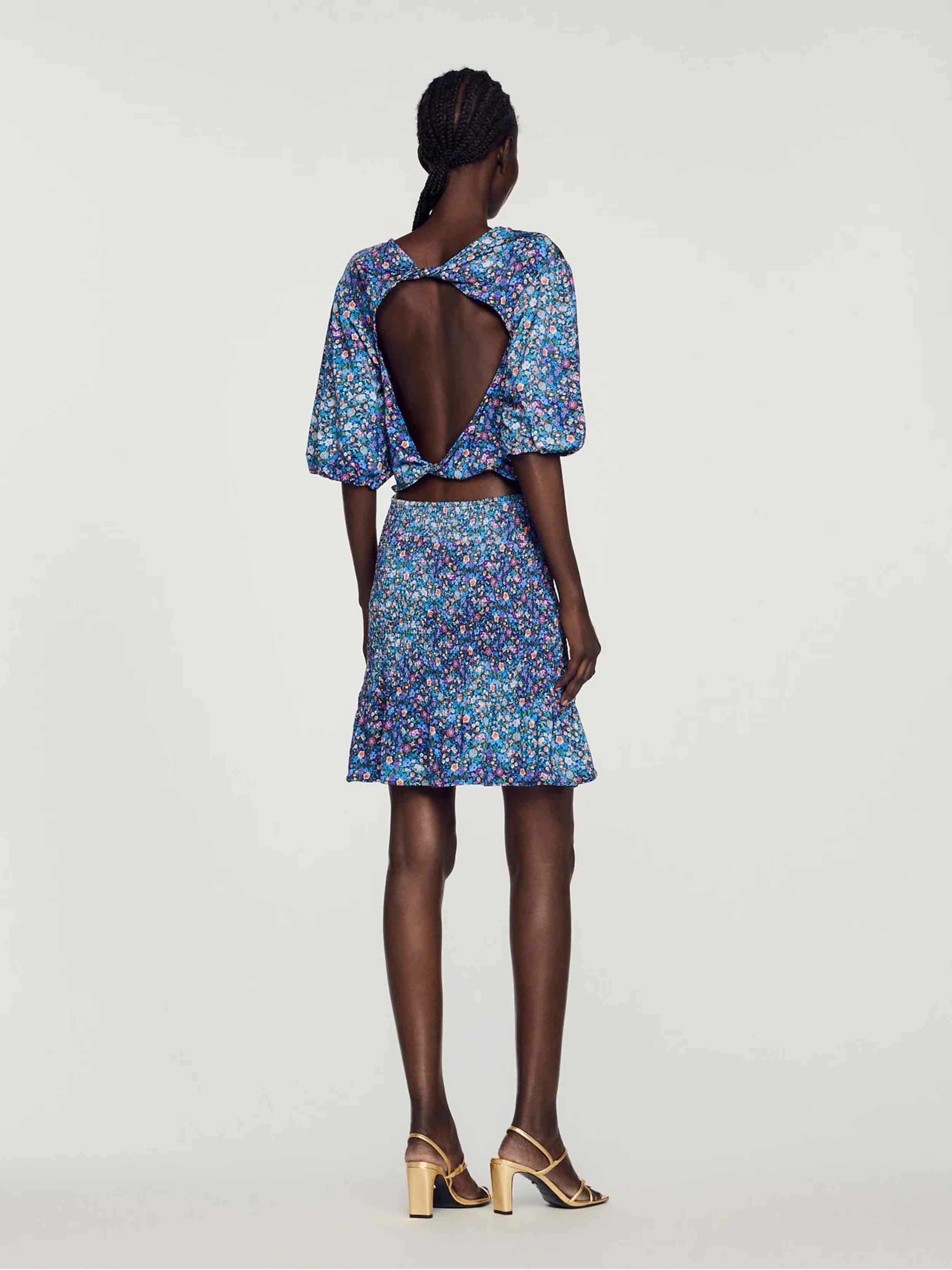 SANDRO - Women's Short Dress With Floral Print - Image 3